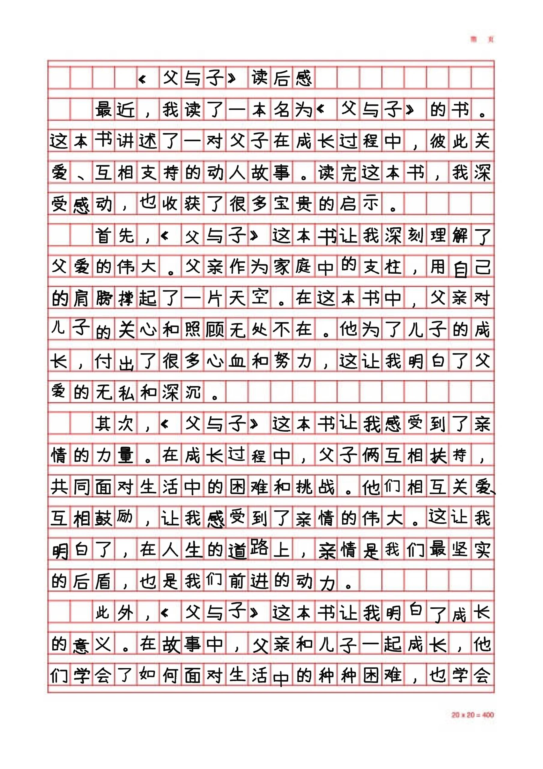 观后感作文400字大全图片