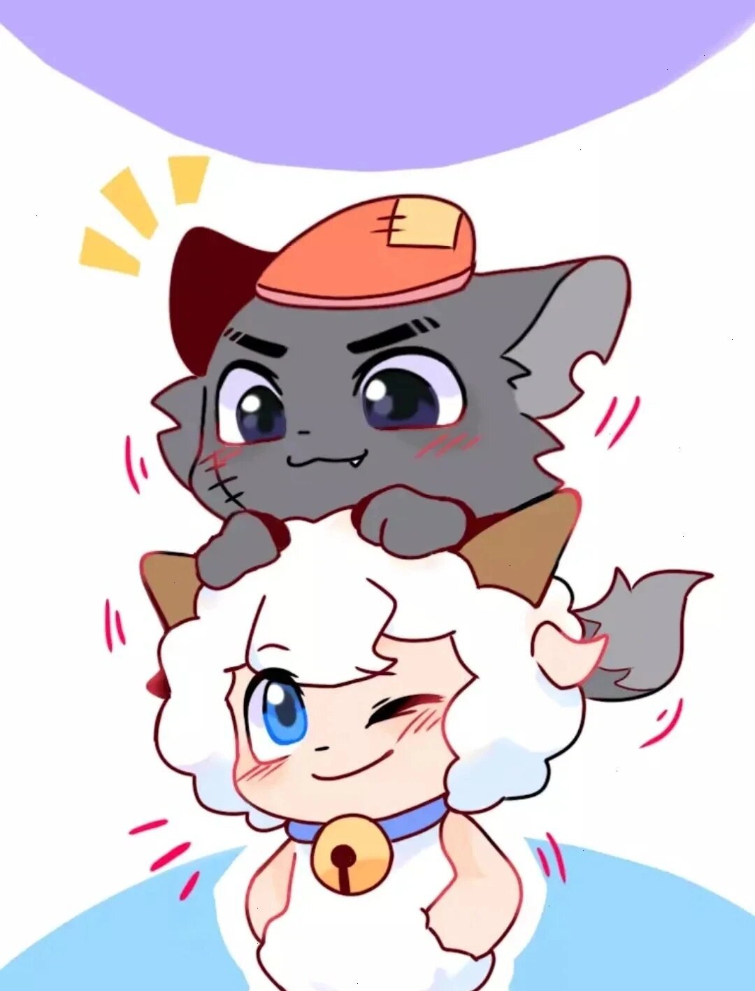 喜羊羊和灰太狼的情侣头像