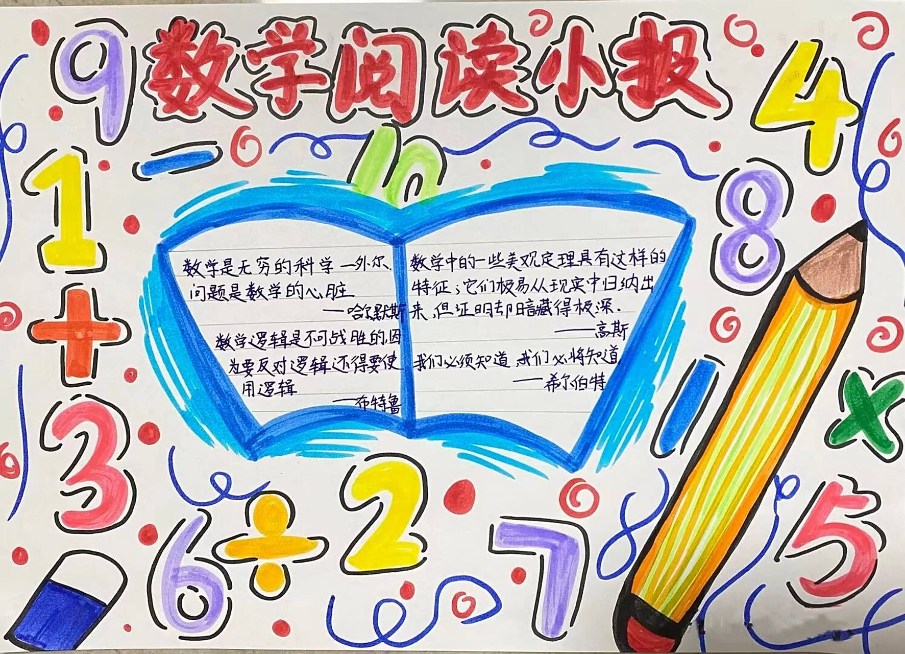 数学阅读小报 数学手抄报