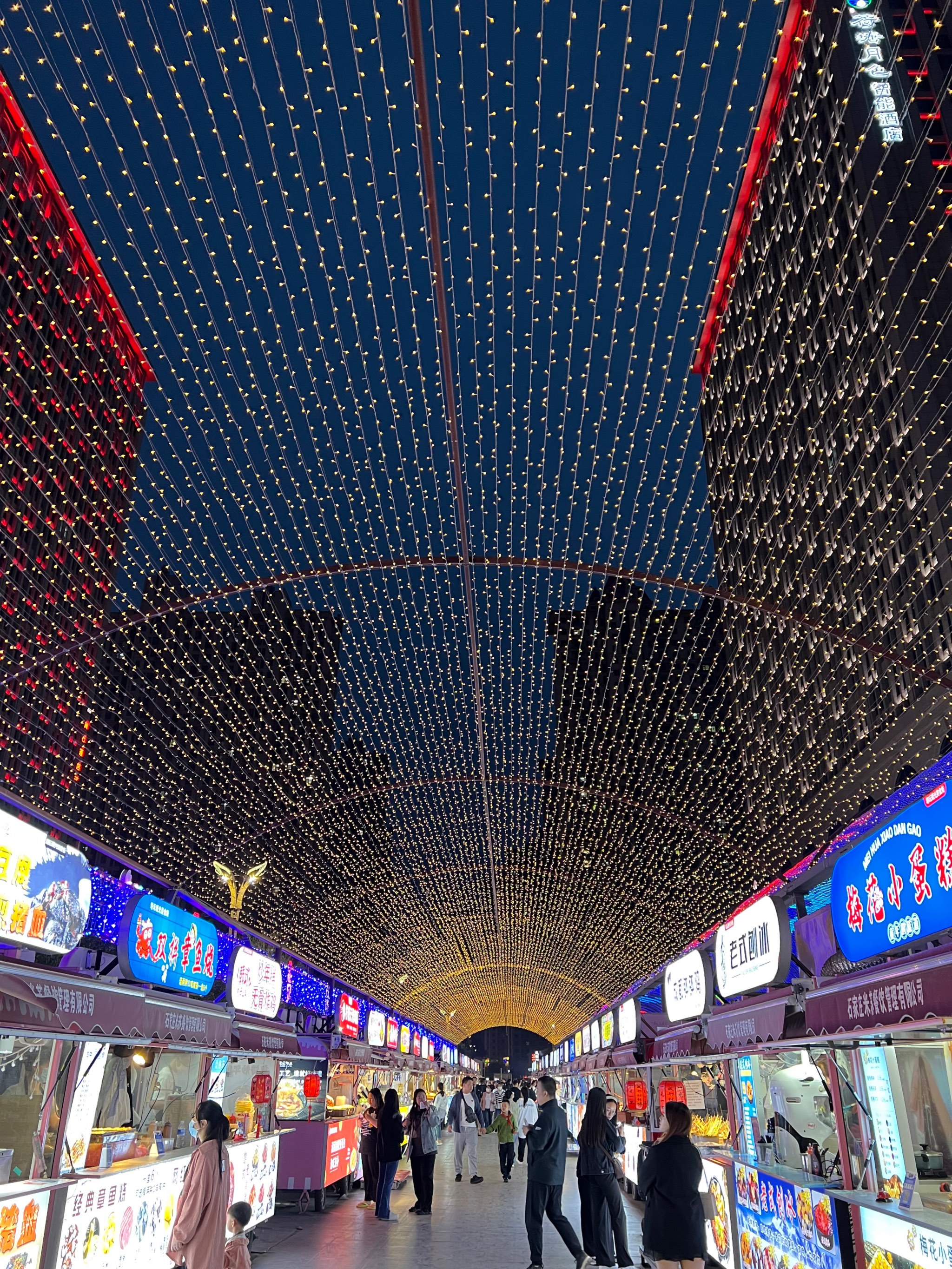 石家庄新晋网红夜市,塔谈国际商贸城夜市.