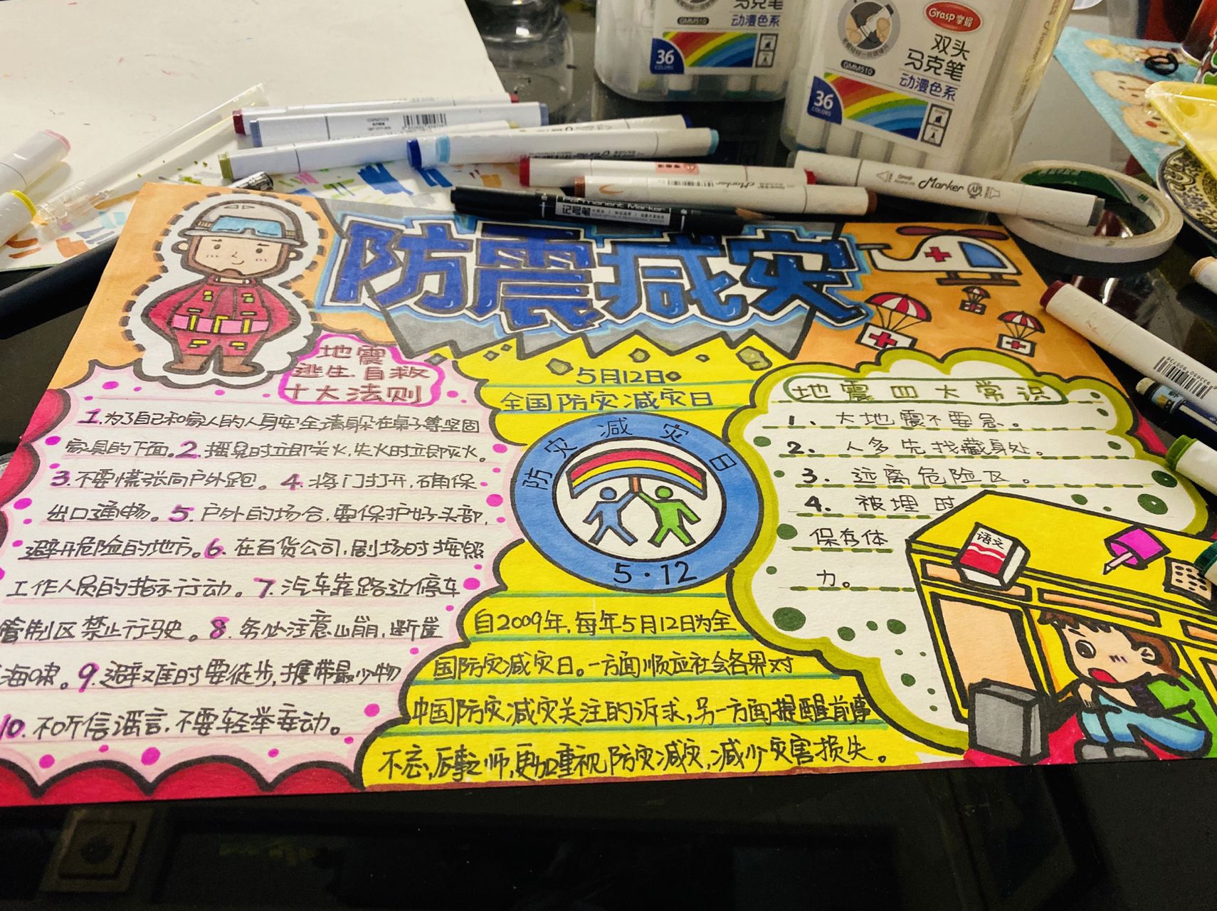 防震减灾手抄报! 防震减灾手抄报!