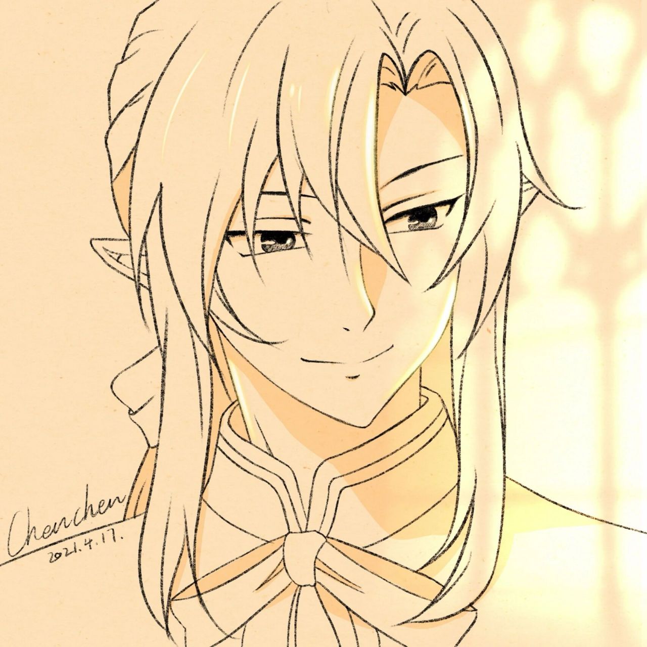 教你画动漫男头—费里德.巴特利(过程图) 费娘太帅了!