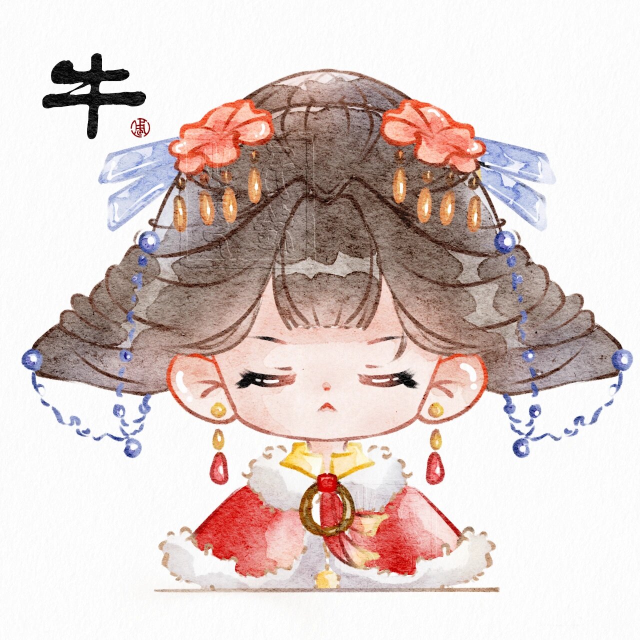 十二生肖拟人头像-牛