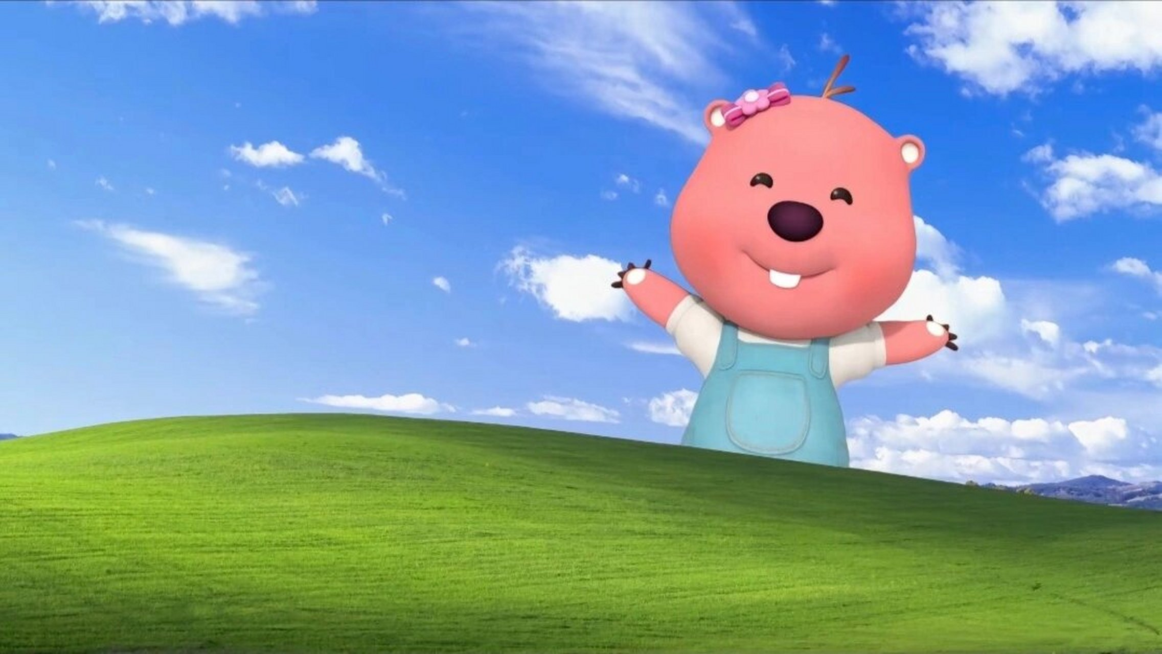 loopy电脑壁纸来啦 快来沾沾loopy的喜气打开电脑就是露女士直接暖你