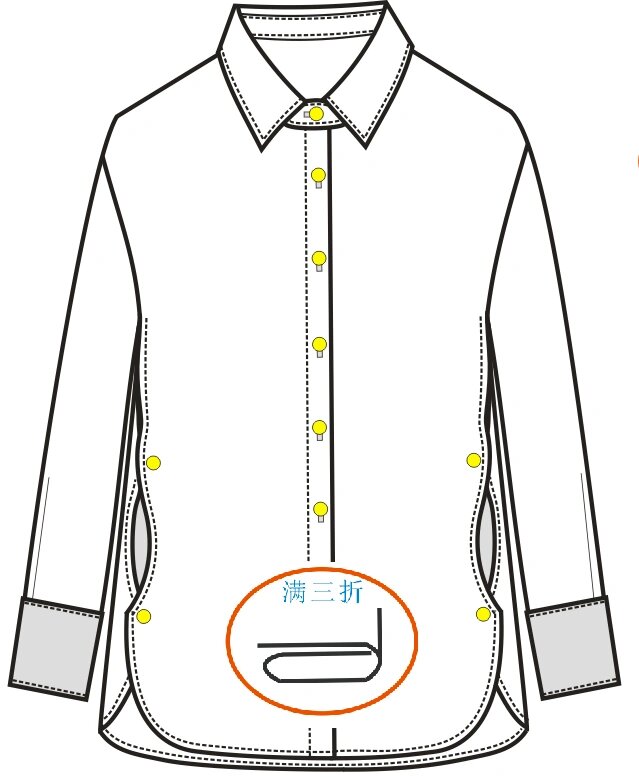 衣服衣襟位置图图片