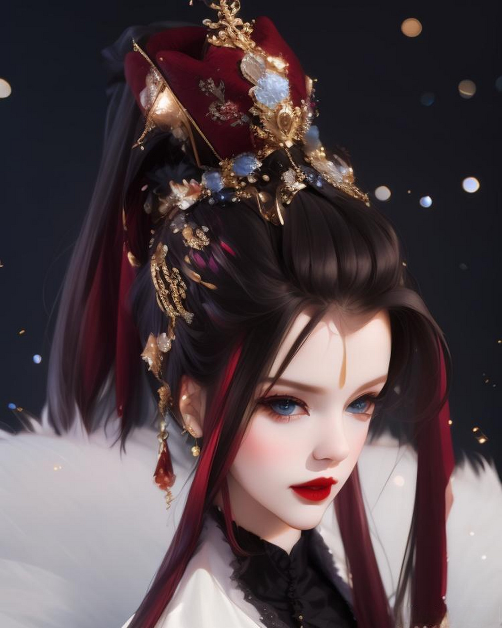 金光布袋戏##金光布袋戏# 血神虞姬ai头像绘画