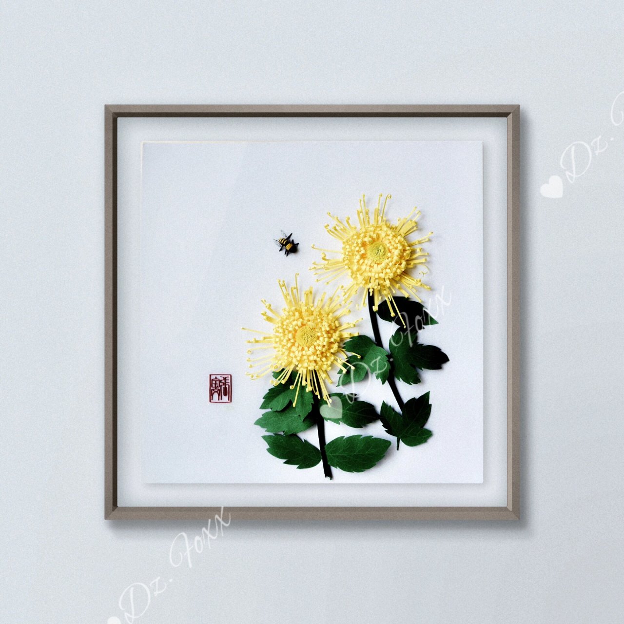 衍纸中国十大名花|金丝菊