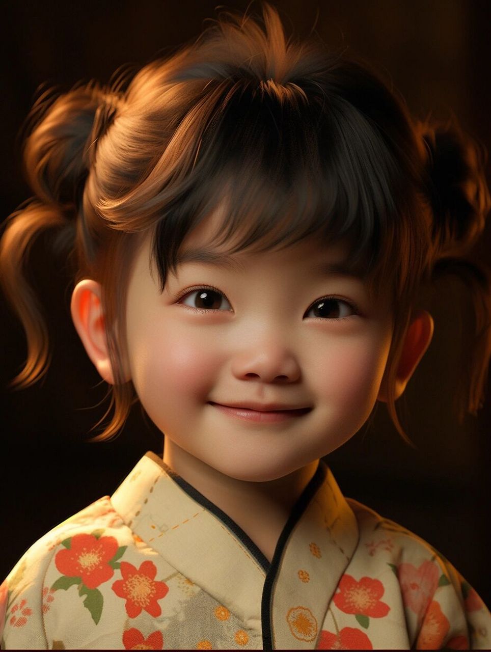 midjourney99中国风可爱小女孩头像