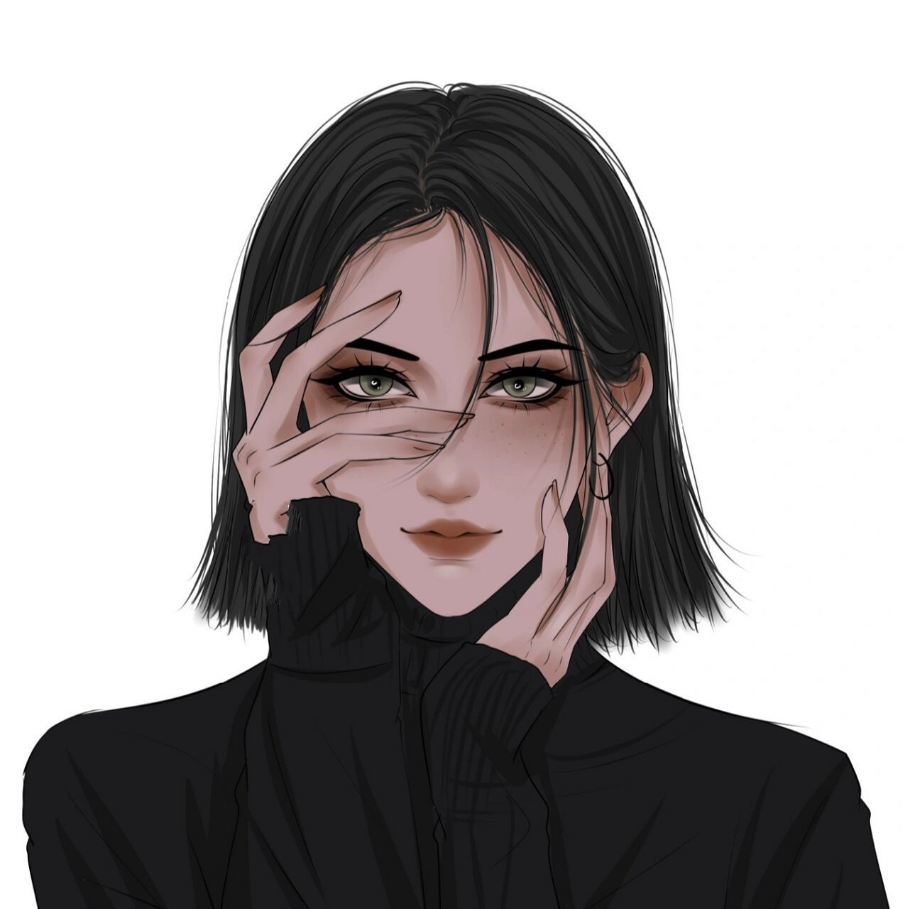 高冷女生漫画头像 氛围感头像 女生头像 男生头像 情侣头像 手绘头像