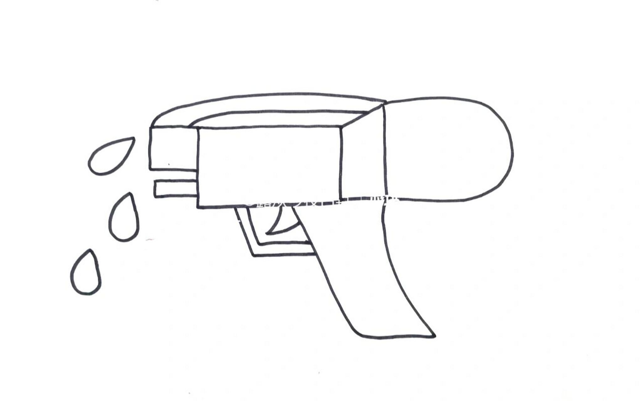 笔装饰好// //可以不同颜色不同花纹// 	 先画出水枪的大概轮廓77