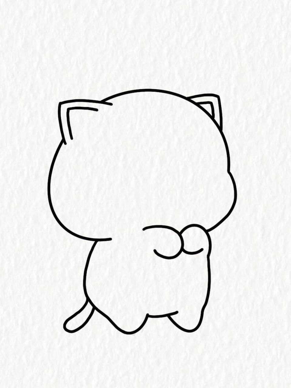 简笔画教程—卖萌撒娇的小猫咪 这么可爱的简笔画,快去画它!