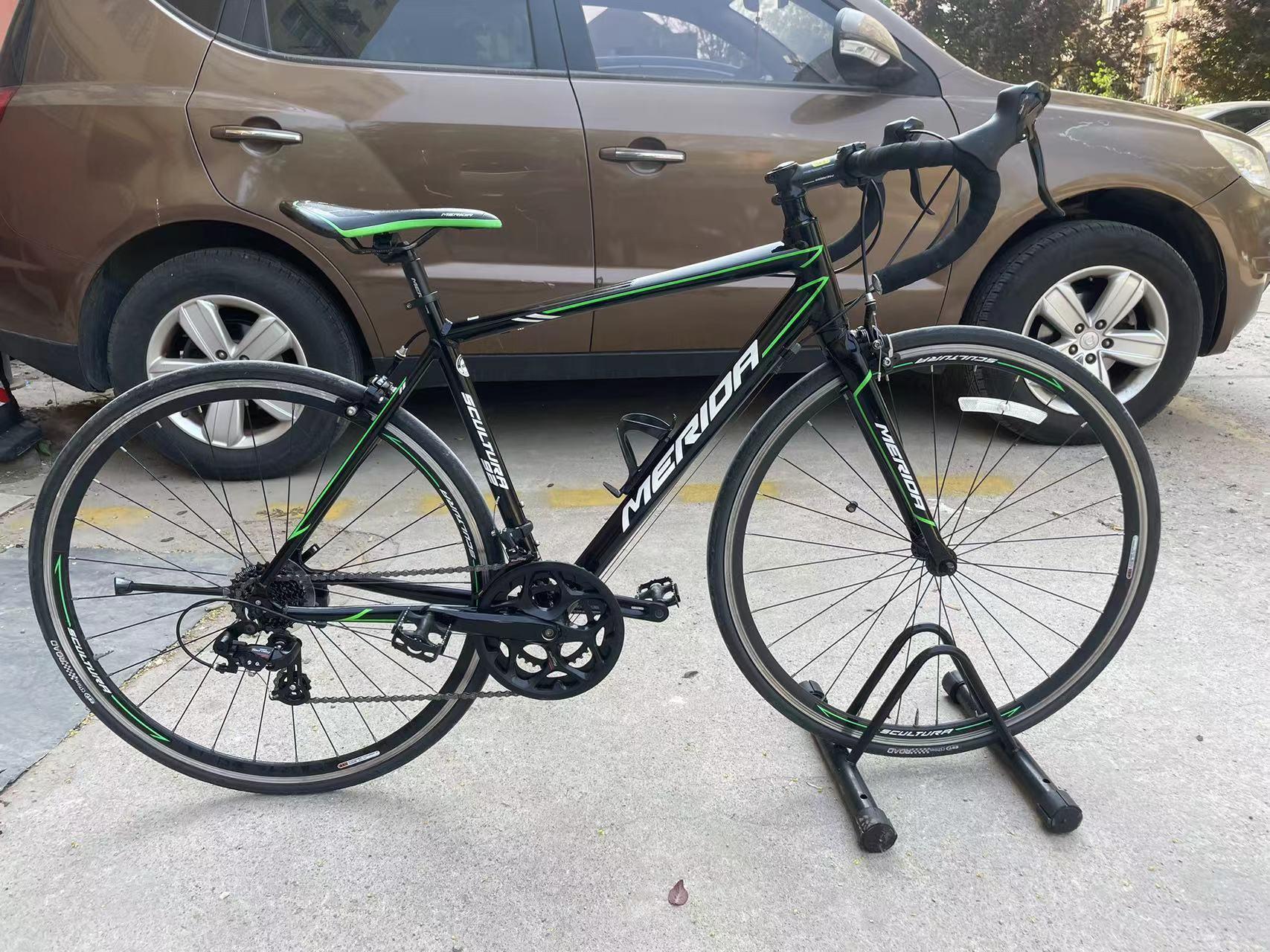 美利达斯特拉92弯把公路车,前二后七14速禧玛诺手变变速,铝合金 50码