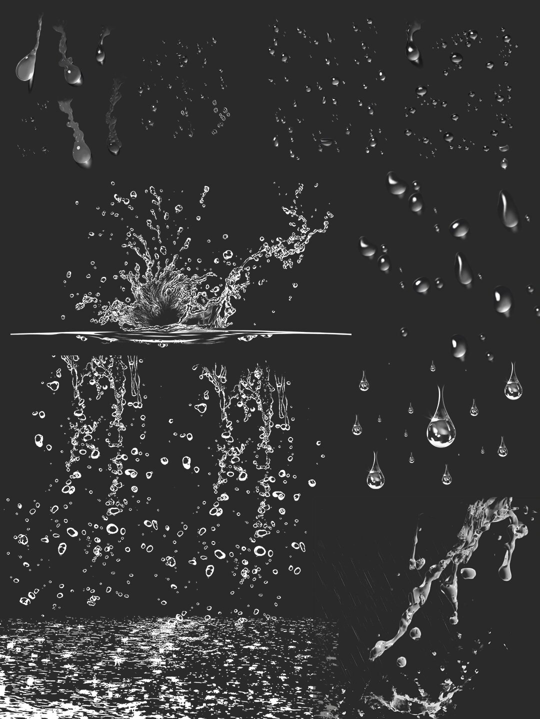 晶莹透亮唯美水滴雨滴素材