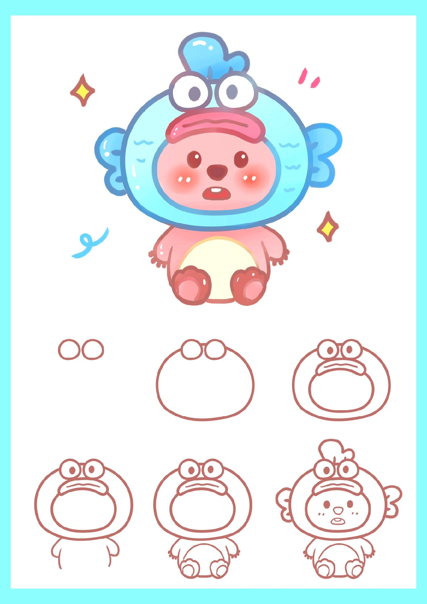 简笔画教程|丑鱼loopy05 画了只小丑鱼loopy