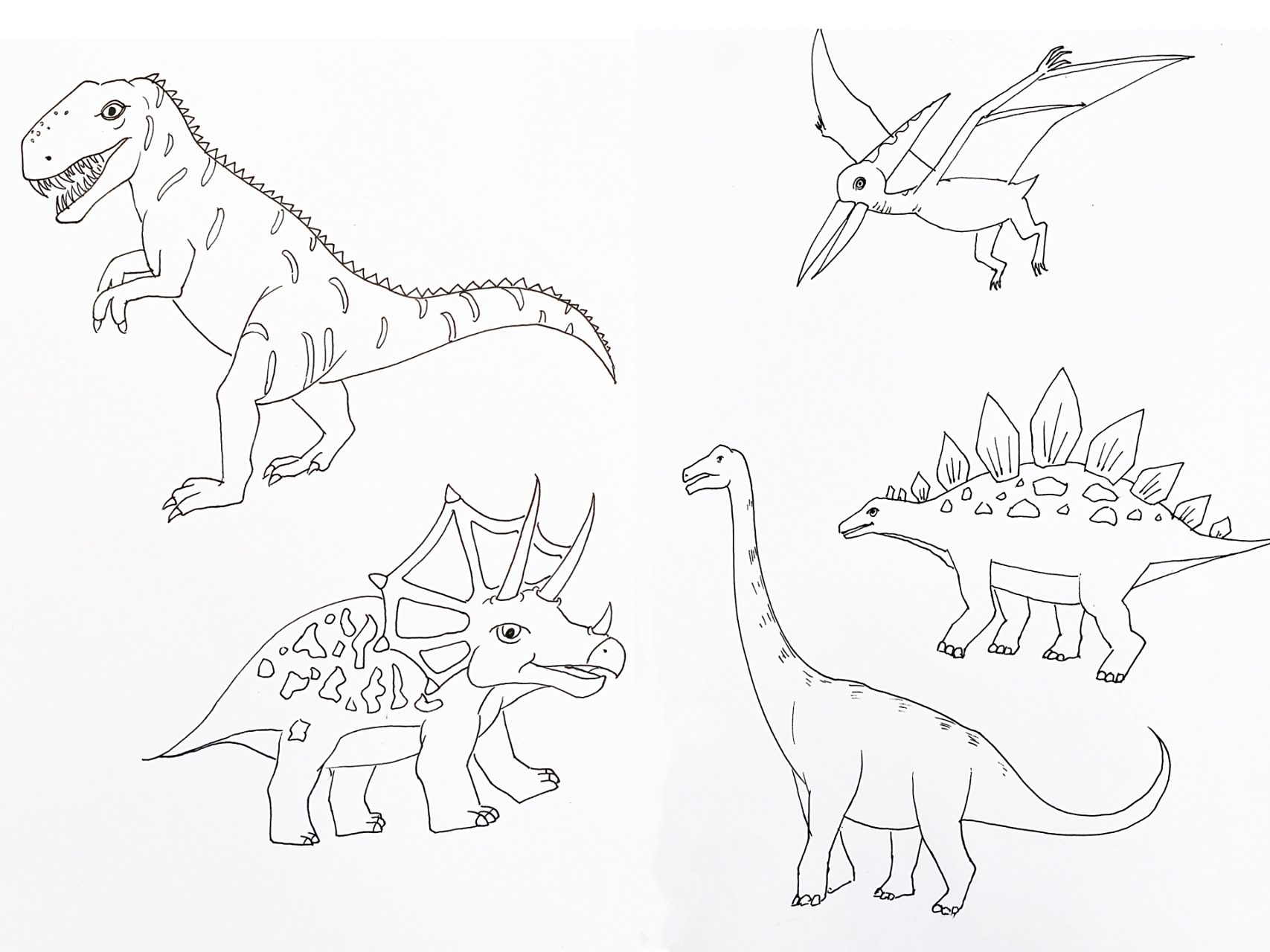 恐龙素材 恐龙世界参考 暴龙 三角龙 翼龙 剑龙 长颈龙