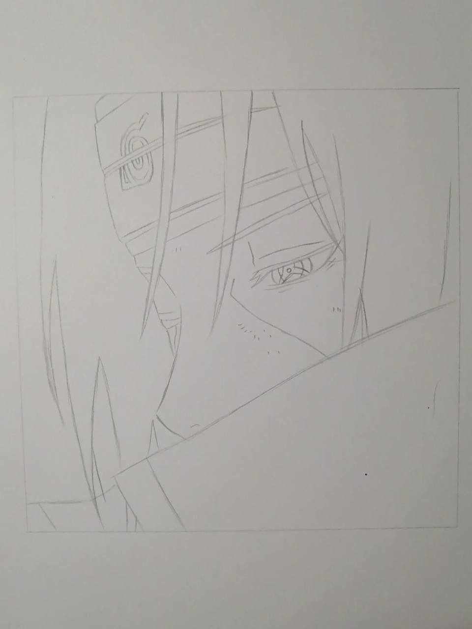 宇智波鼬绘画过程 从我这里看去,像是在哭泣哦