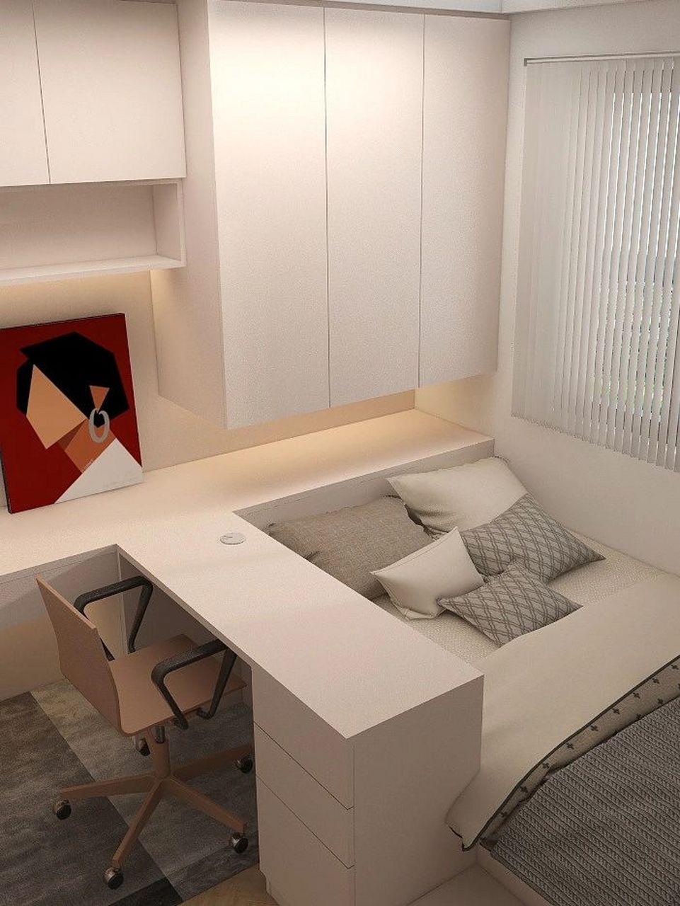 5平米小卧室也有大实用 房间尺寸:2