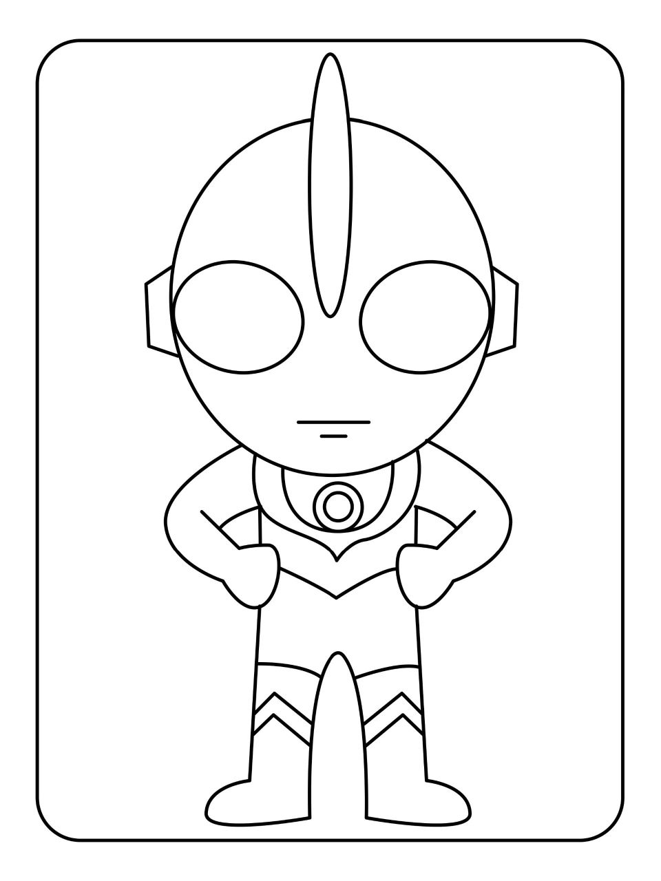 97卡通奥特曼涂色简笔画|全册120页可打印  8215用涂色的方式