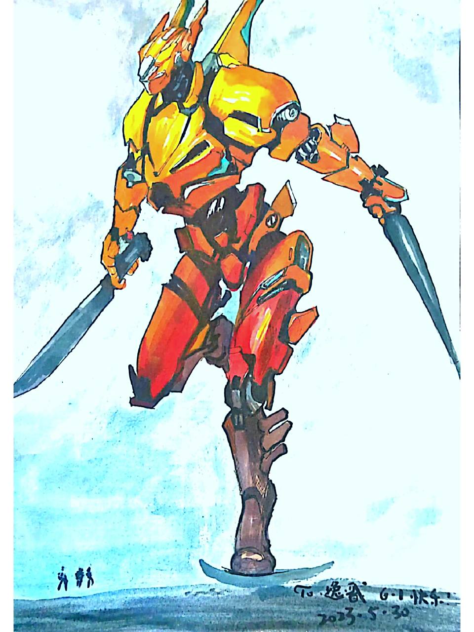 环太平洋机甲 给儿子手绘的