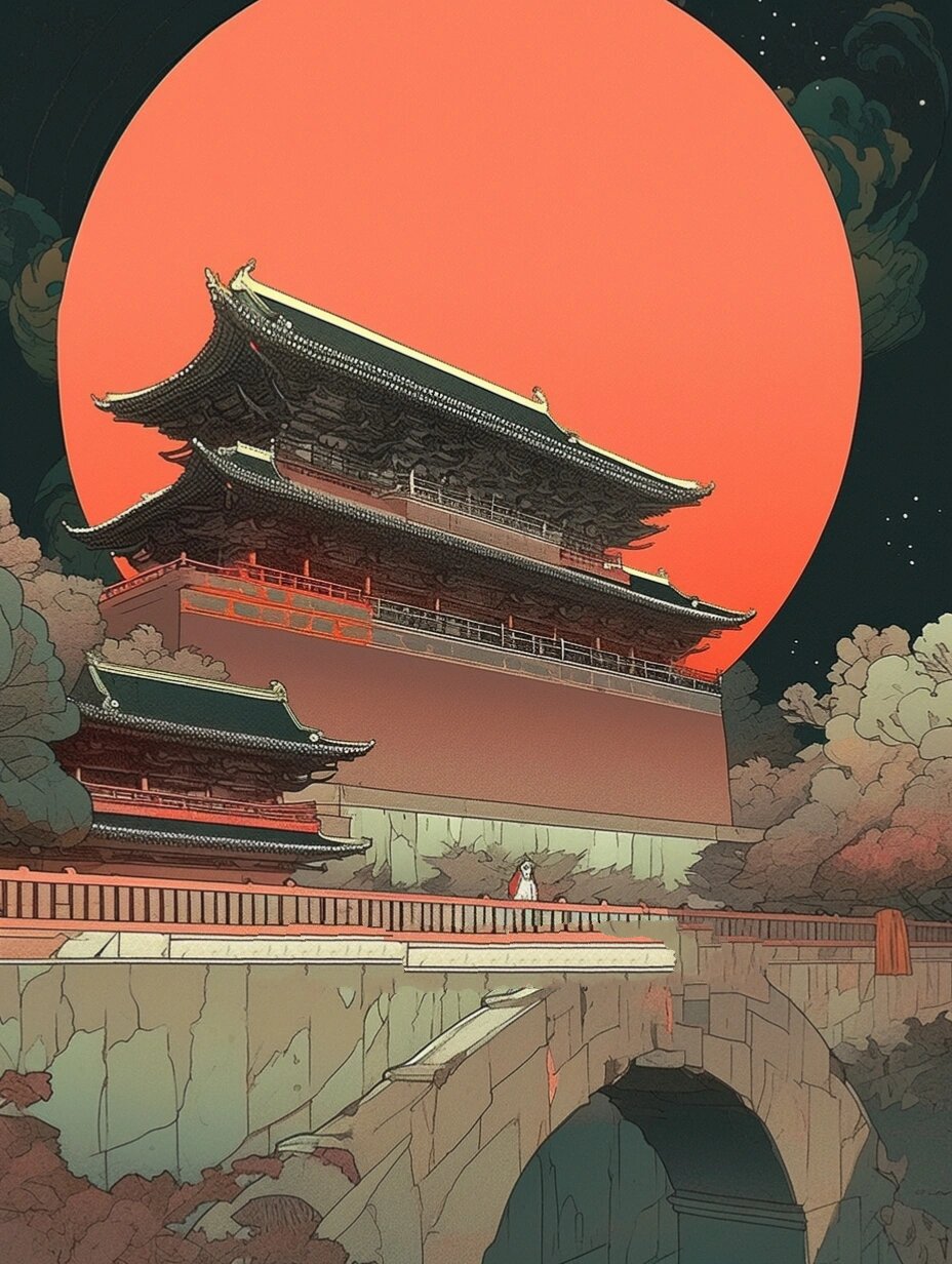 建筑素材故宫紫禁城绘画参考