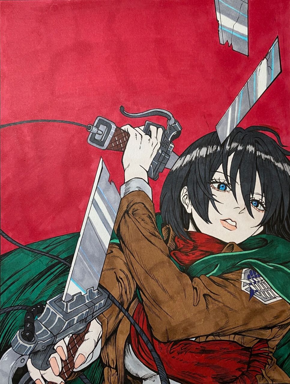 自由之翼手绘|三笠·阿克曼