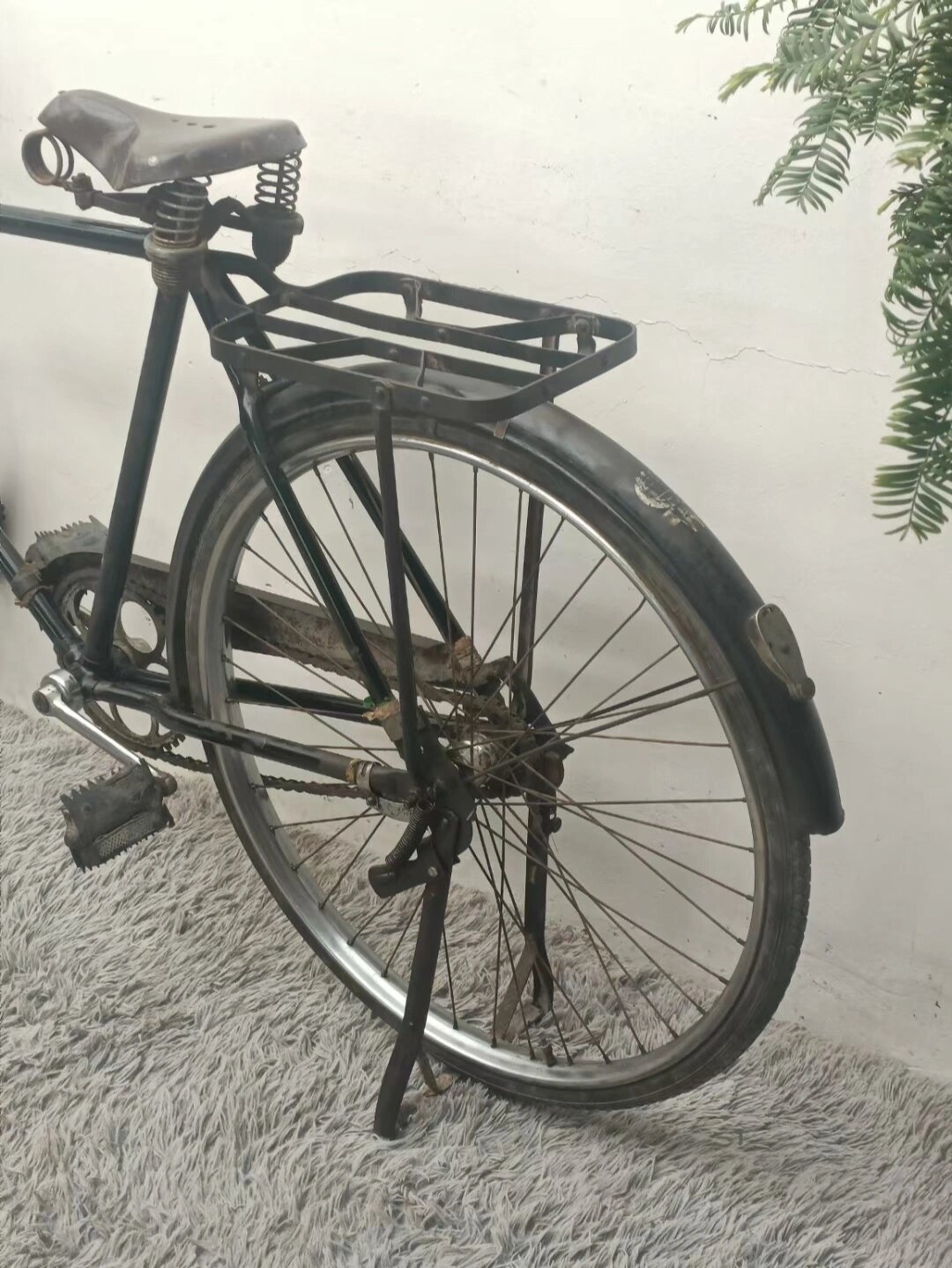 青岛大金鹿自行车,保存完整品相好正常使用,七八十年代老自行车怀旧