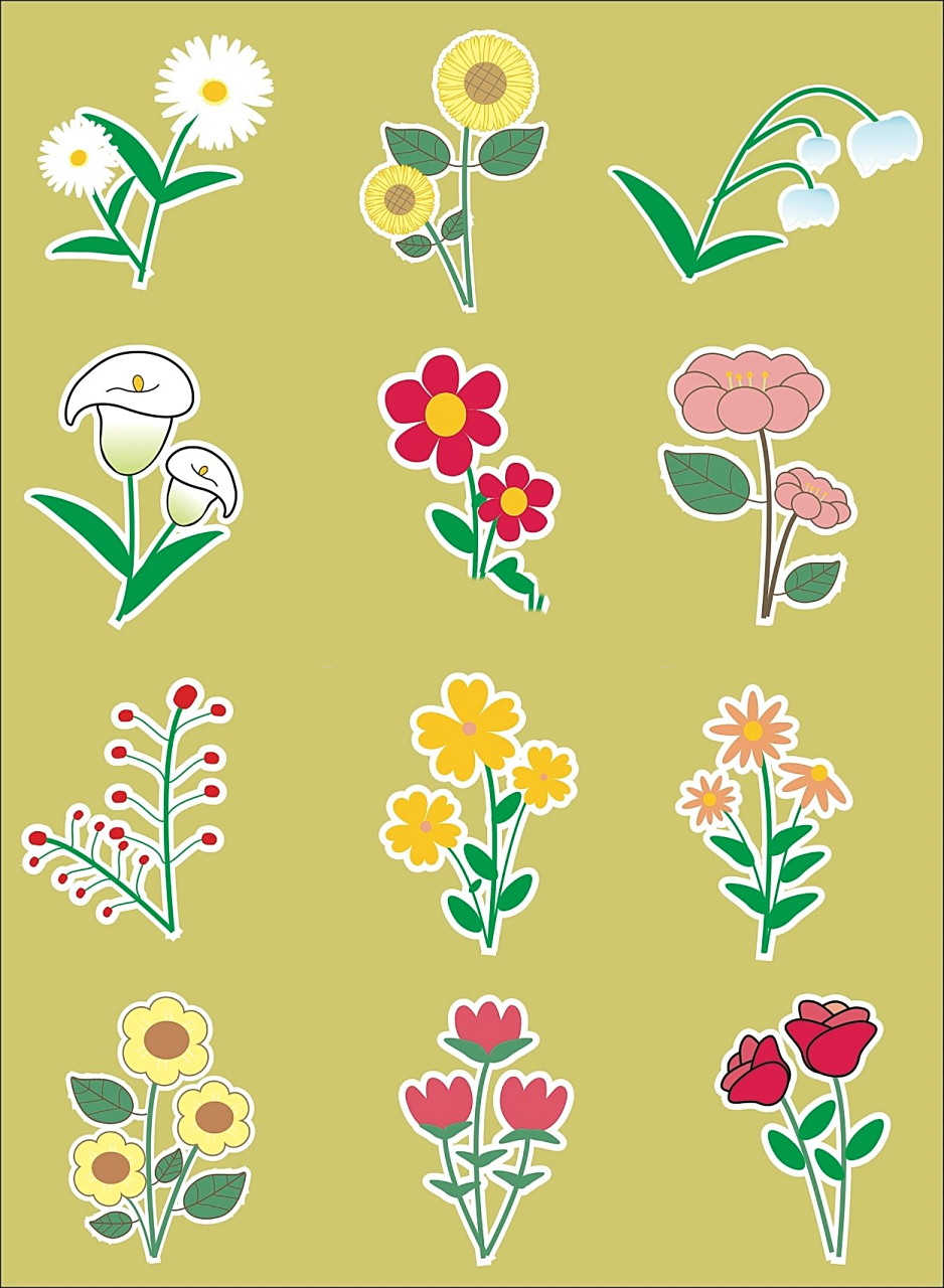 小花花卡通简笔画免费分享 忙中抽空更新一波小花花 有单张图片可以