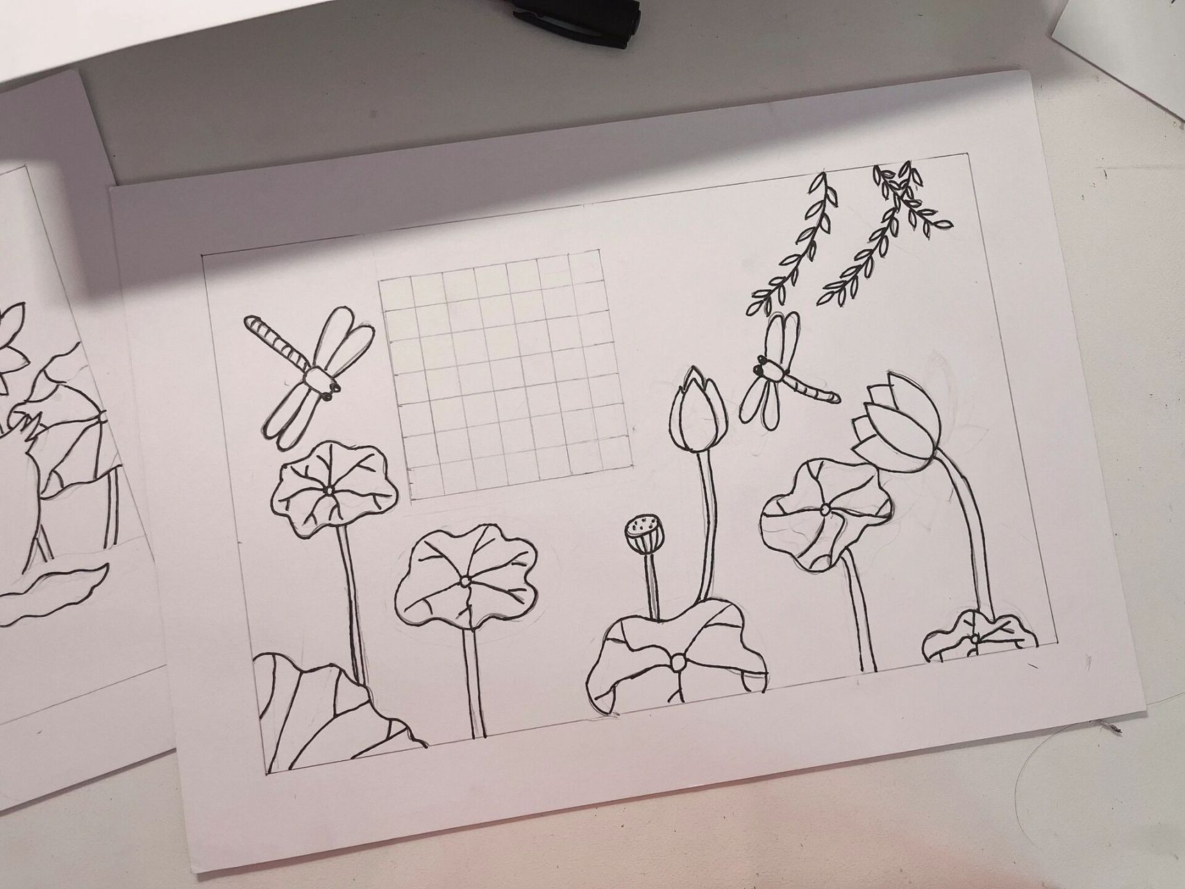 二年级马克笔古诗配画:小池 古诗配画,当然少不了这首诗《小池》,易