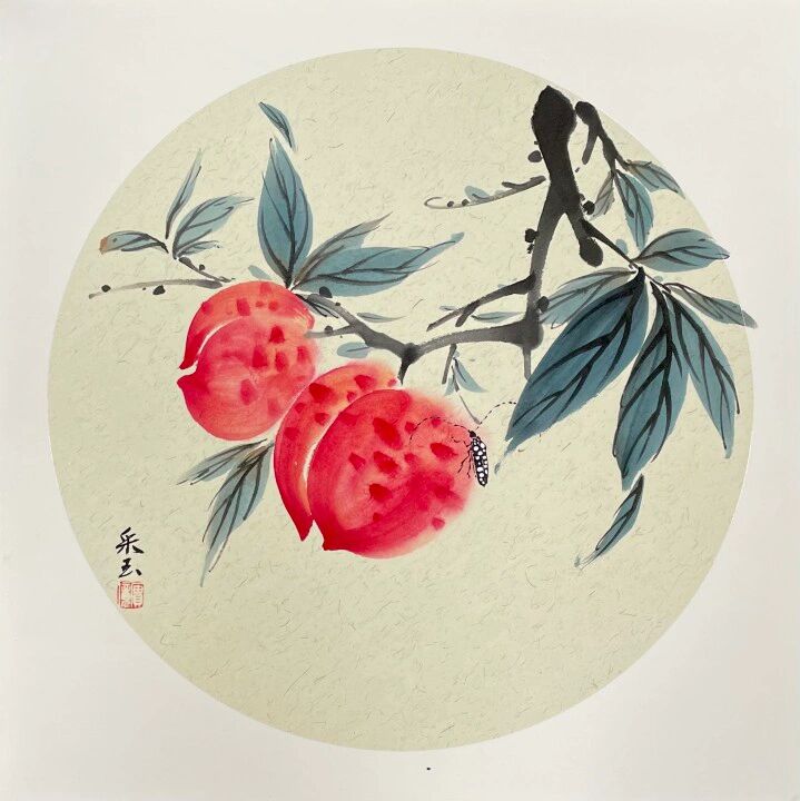 国画桃子～写意教程