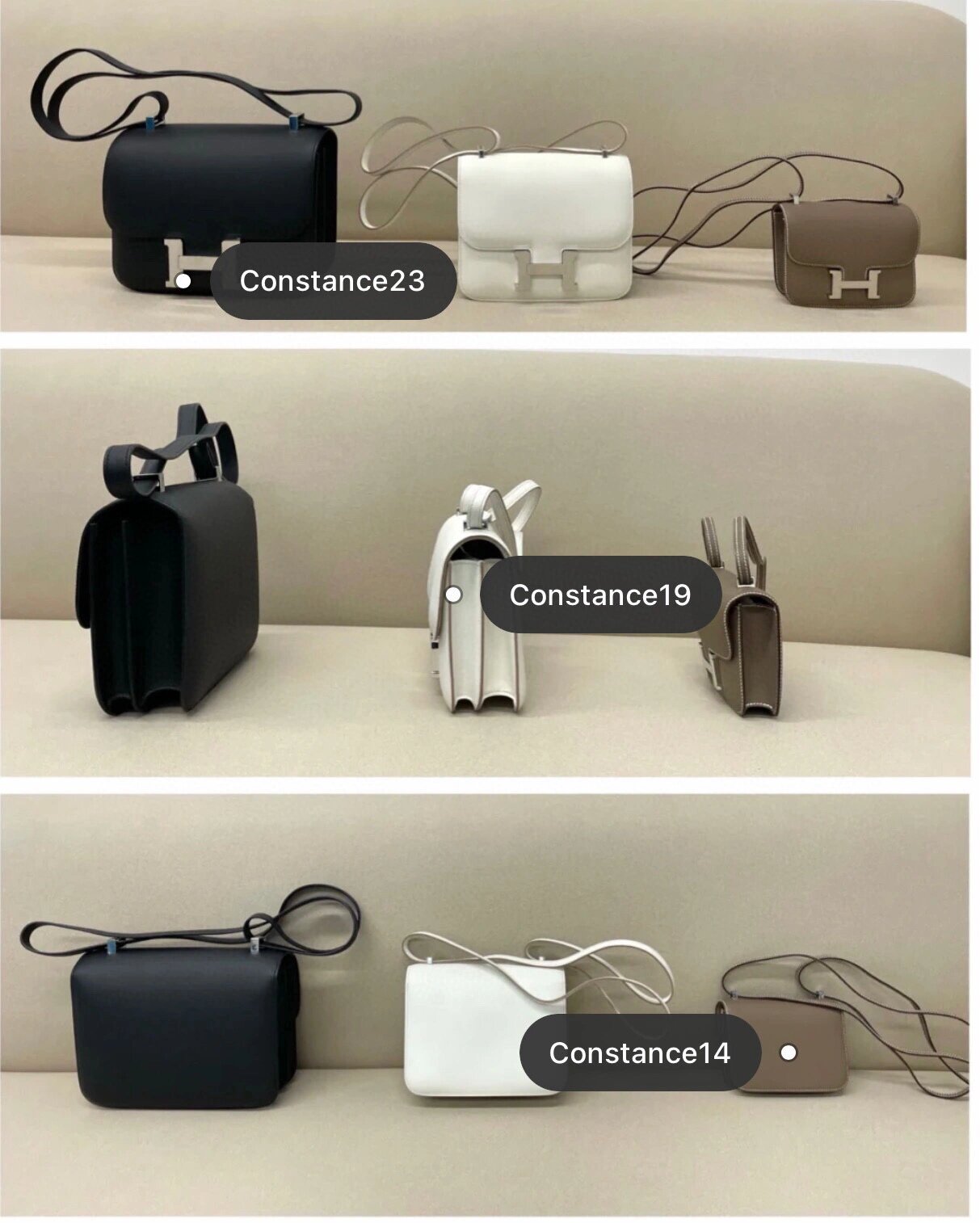 hermes 康康系列尺寸测评 constance是没有女生可以抵抗的吧,空姐包又