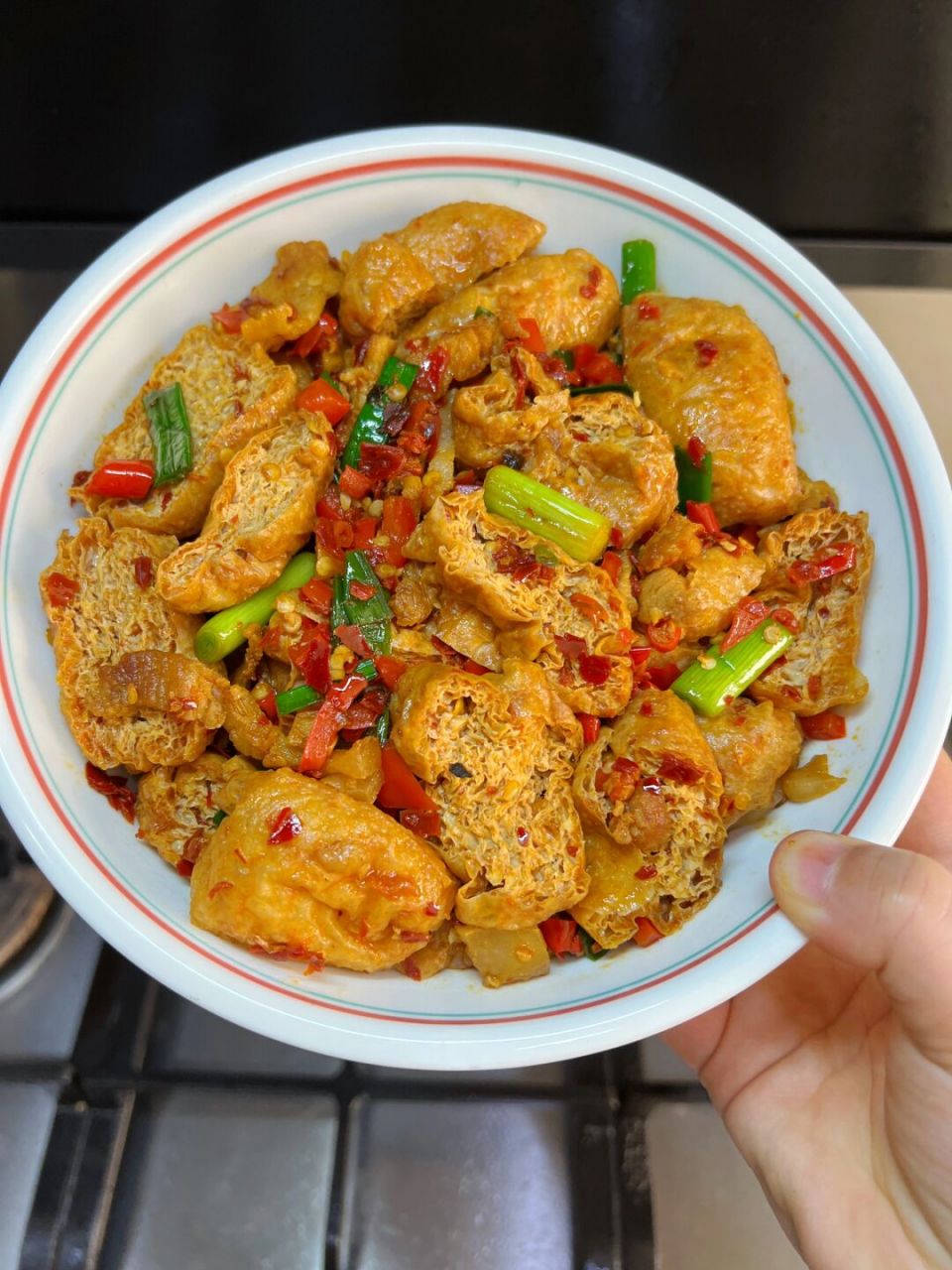 江西菜油豆腐炒肉,我妈的做法绝了,香辣下饭 小