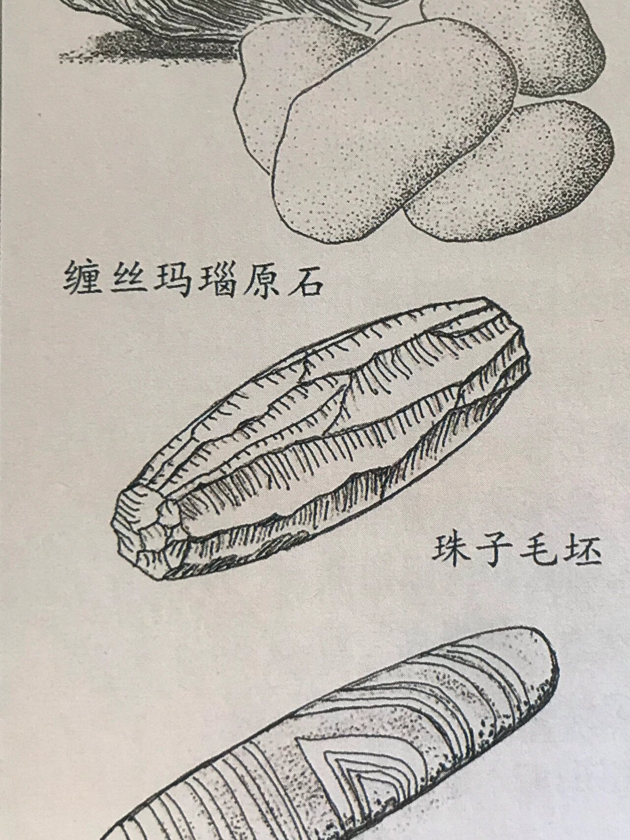 天珠加工过程图片