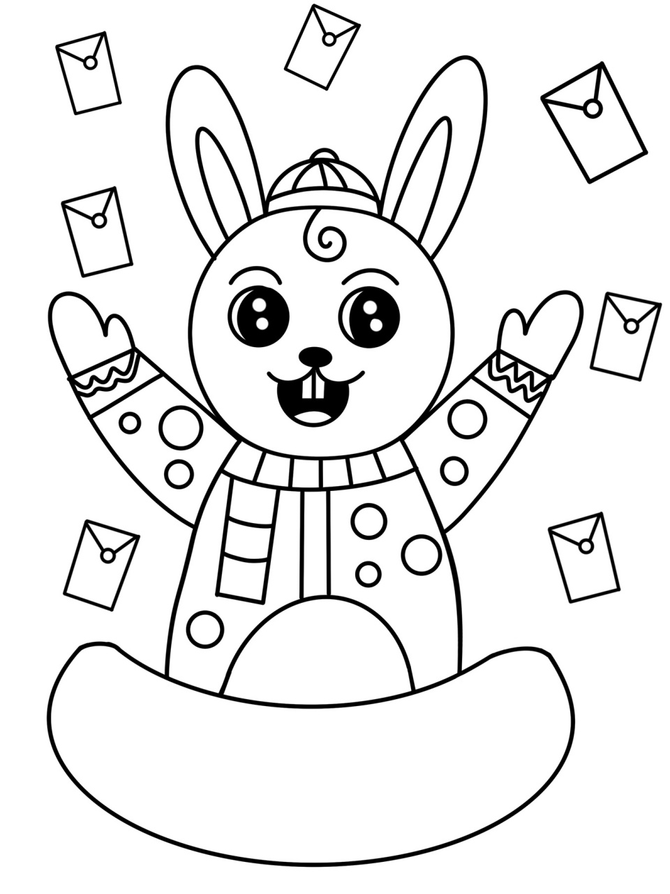 新年兔子 创意画 儿童画 简笔画 #儿童简笔画# #创意美术儿童画# #简