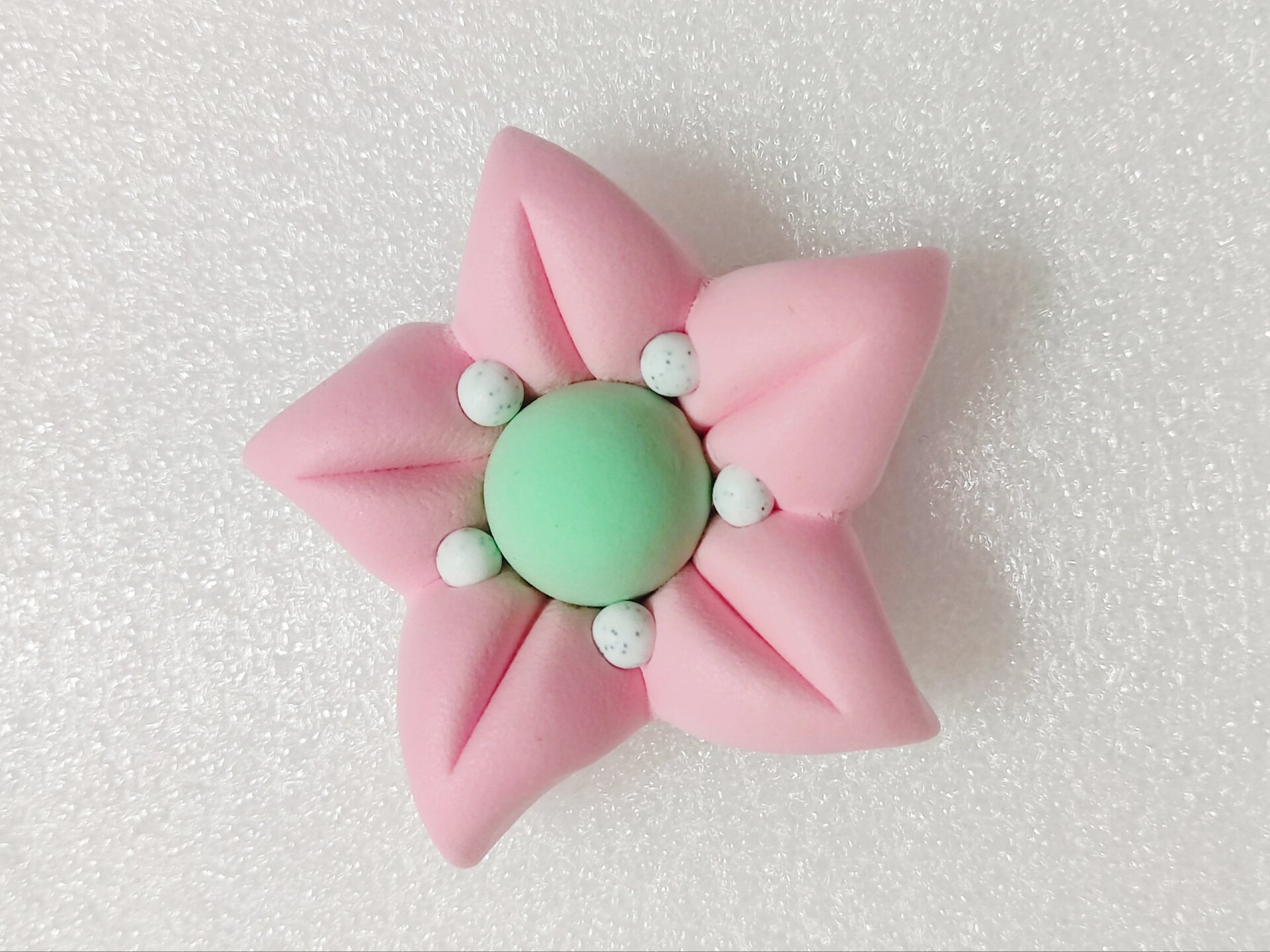 粉色系粘土花花教程