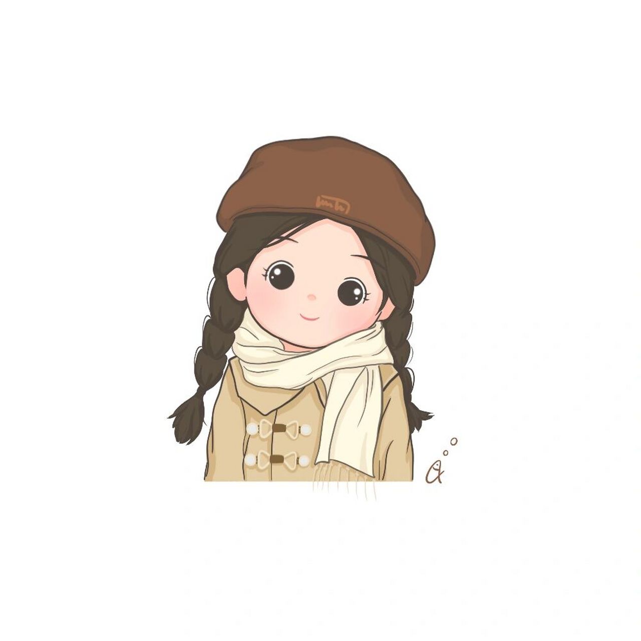 q版头像 | 秋天氛围感可爱女生头像      图片参考:一口胖胖