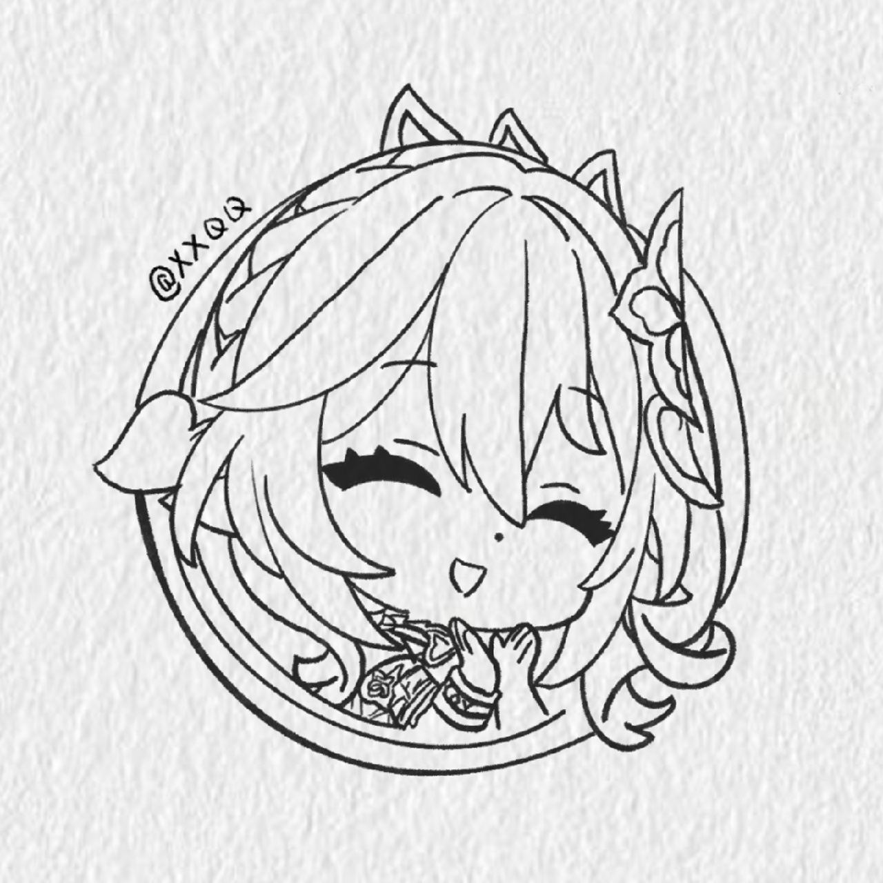 纳西妲表情包/简笔画教程