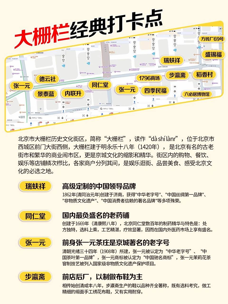 一图看懂北京前门大栅栏攻略|打卡老字号!