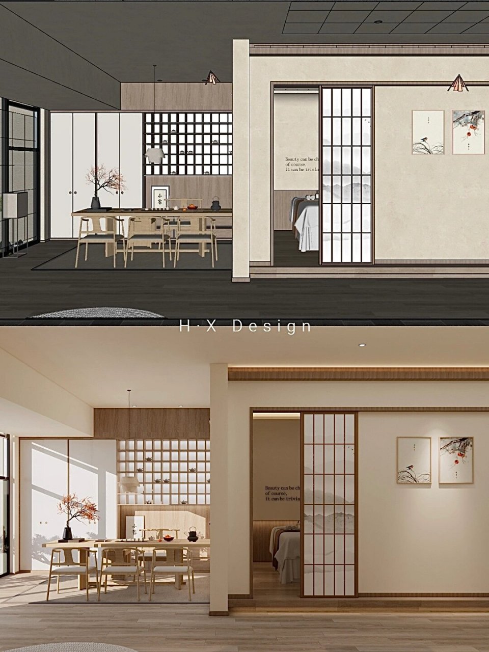 原创设计|禅意新中式养生馆95清心宁静～ 90 "浸润于叁洵,养心在