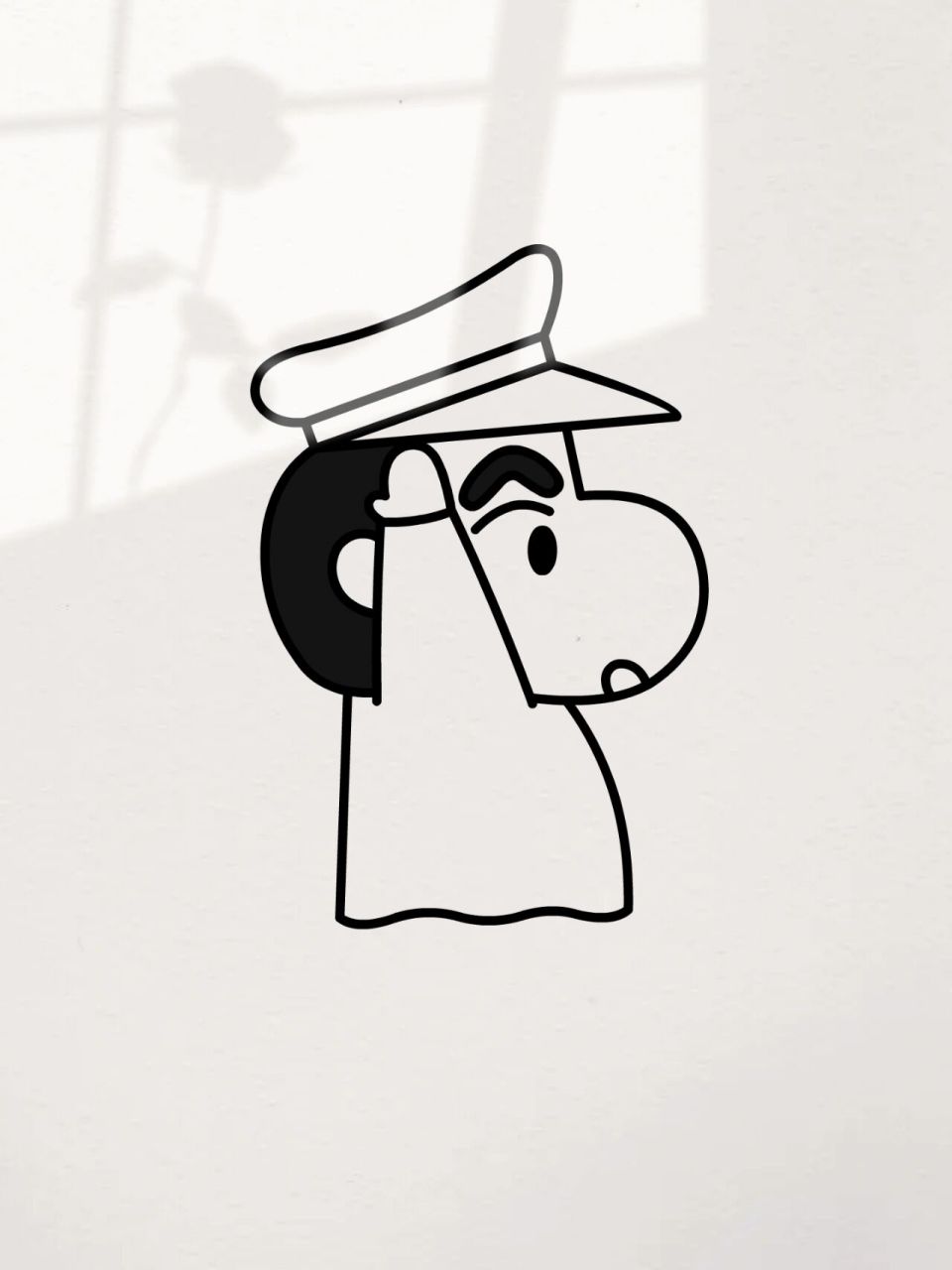 教你用"5"画敬礼的小新,秒会