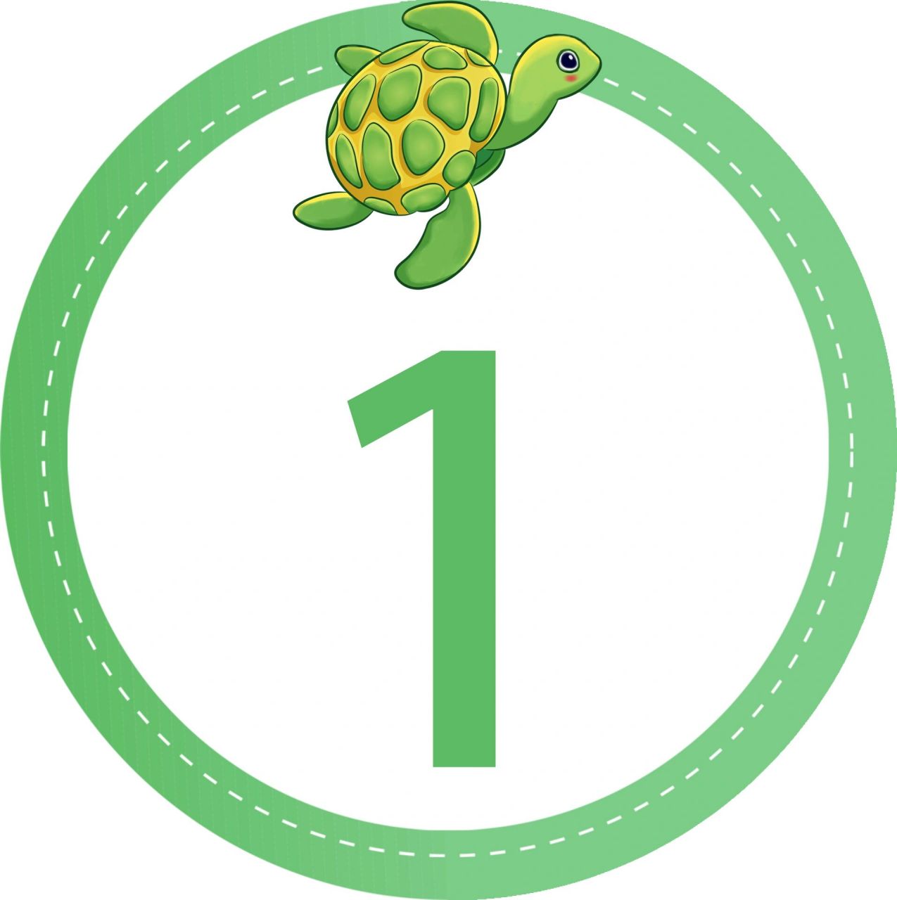 动物数字|卡通学号1-50 卡通序号素材 数学1-50