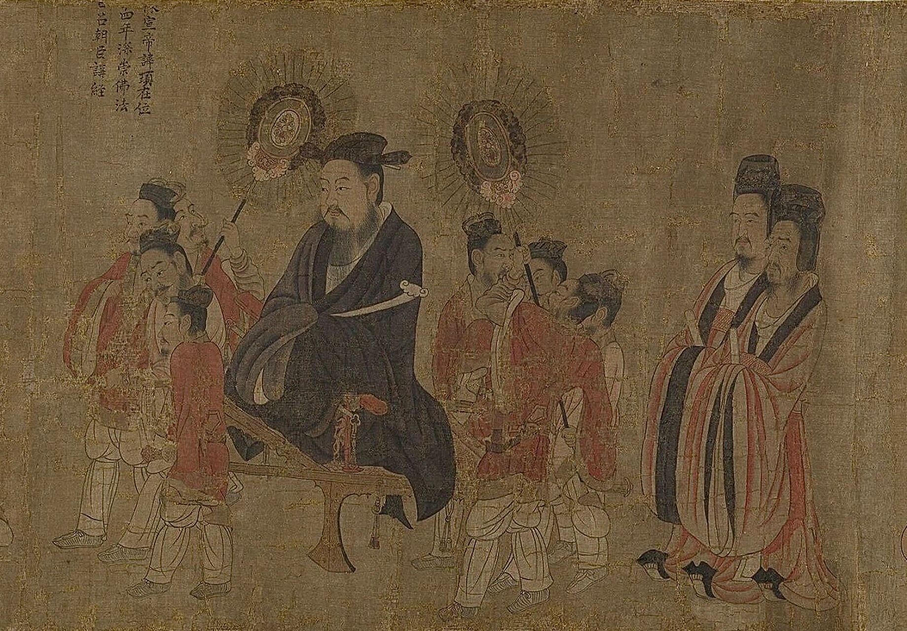 100幅中国名画赏析【12】《历代帝王图》 画家:阎立本 创作时间:唐