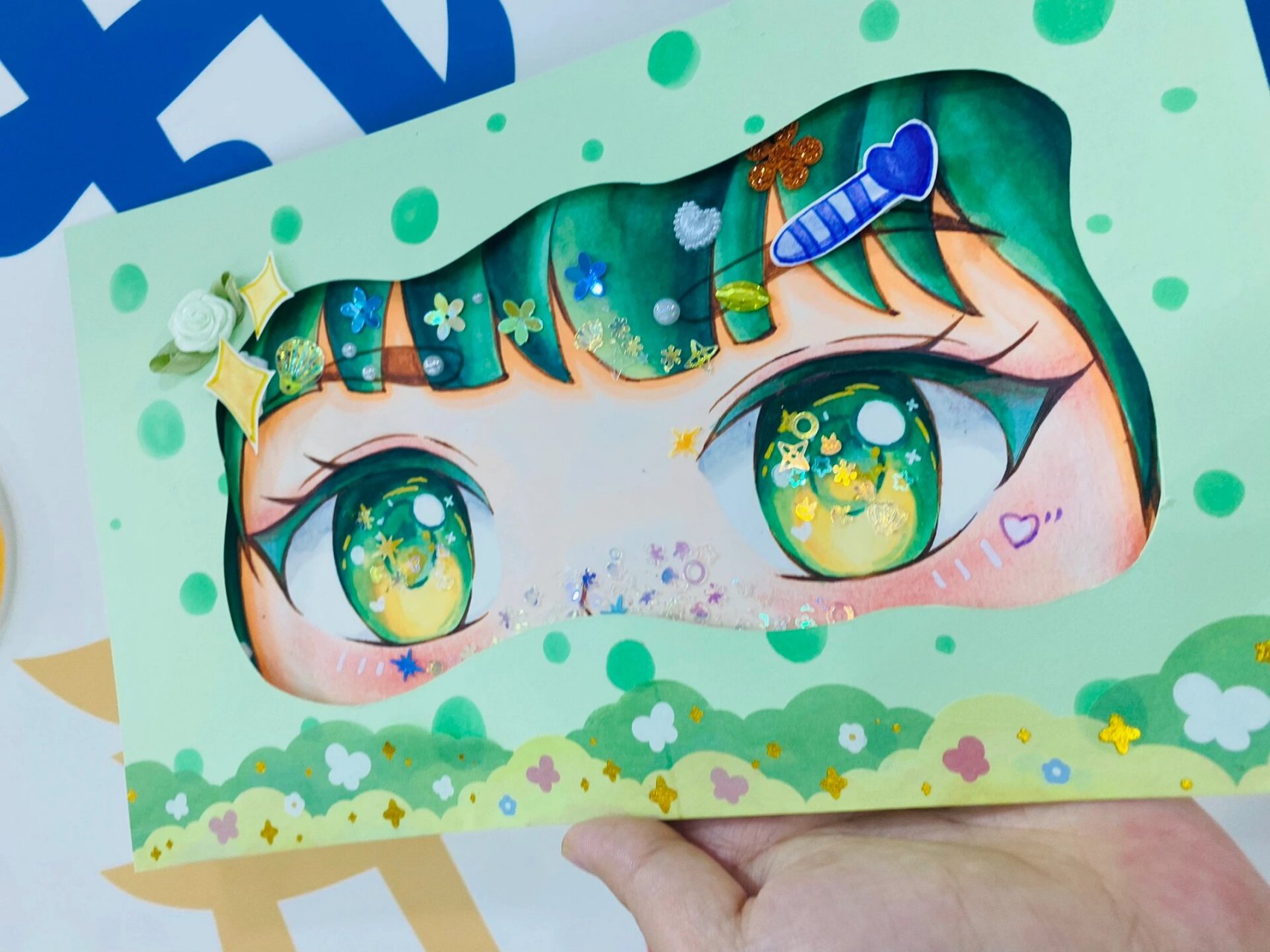 超可爱的动漫卡通大眼睛手绘diy马克笔手绘