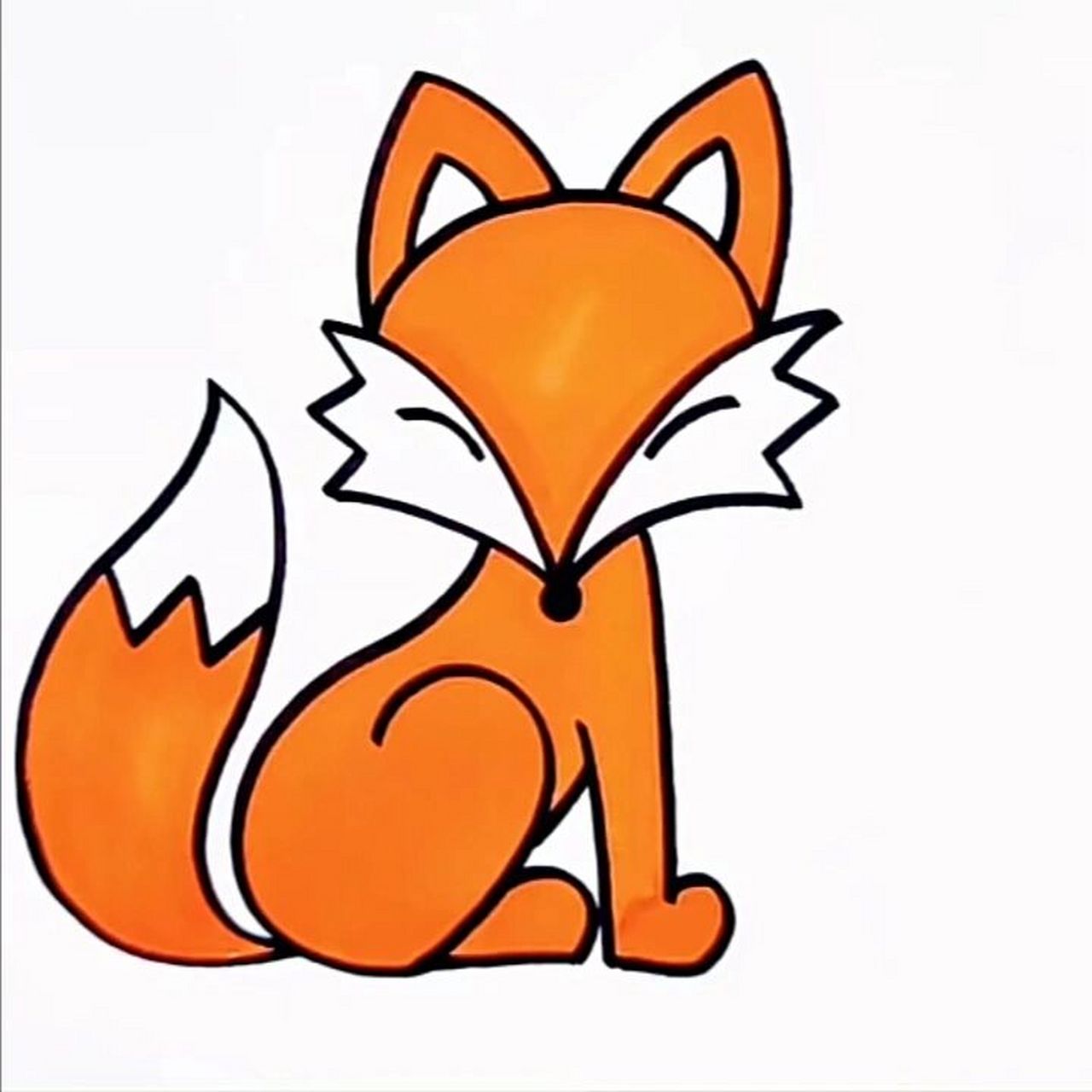 狐狸简笔画可爱步骤图片