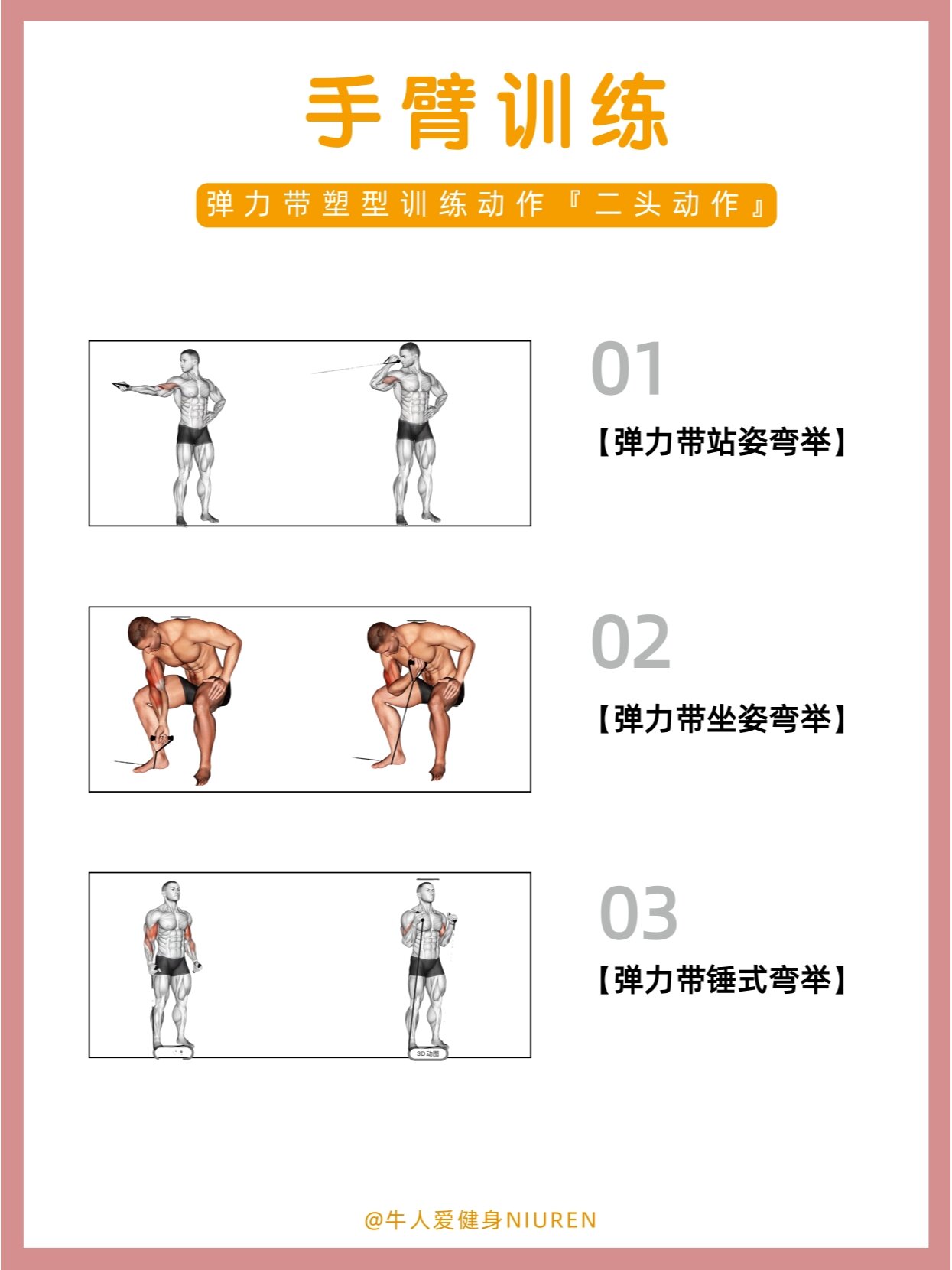 弹力带健身经典训练动作合集