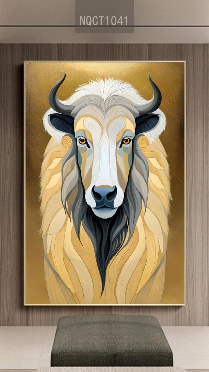个性牦牛动物装饰画图片素材图库大全