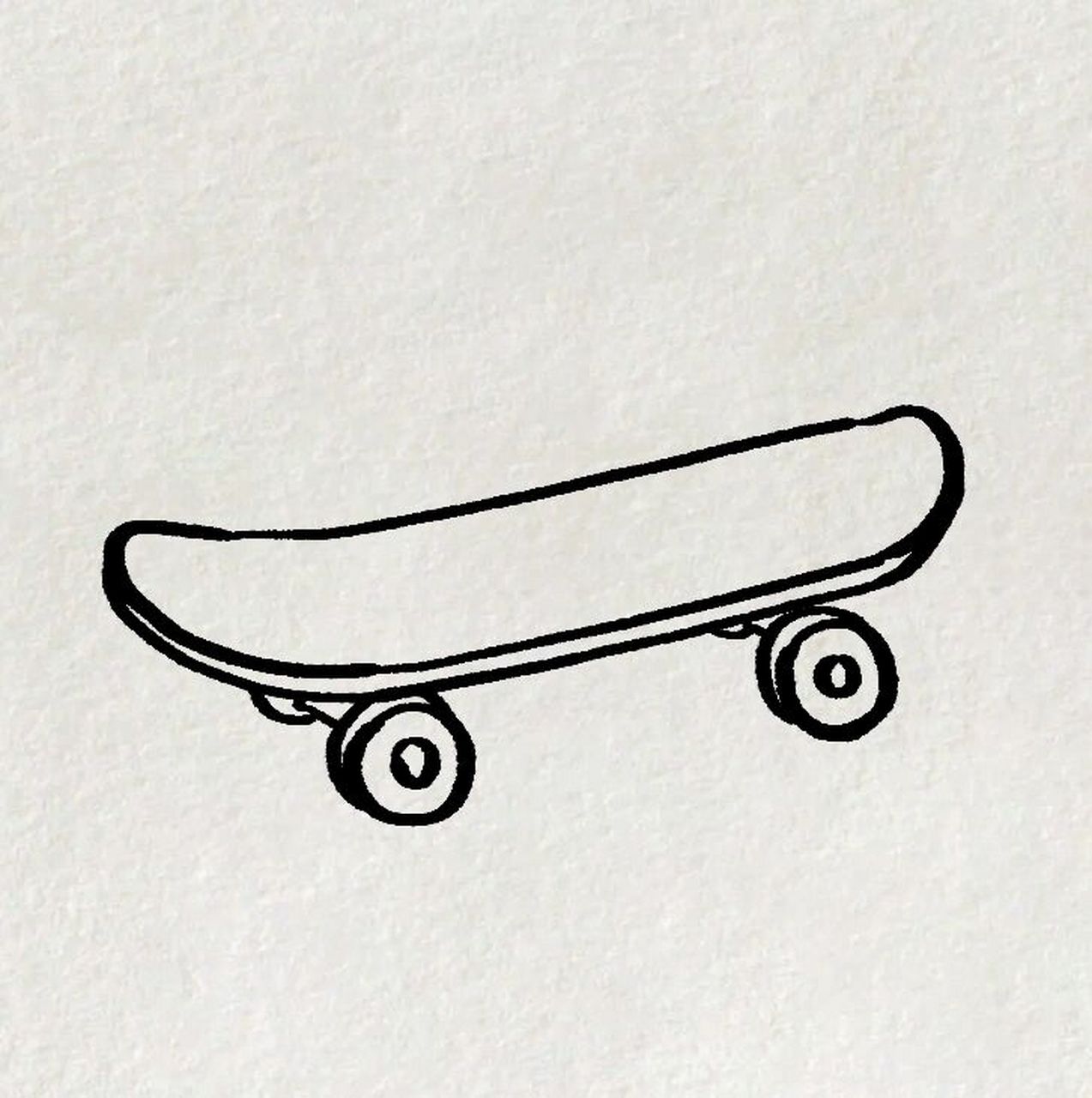 滑板05简笔画(附步骤) 简单的滑板,大家一起来画吧!