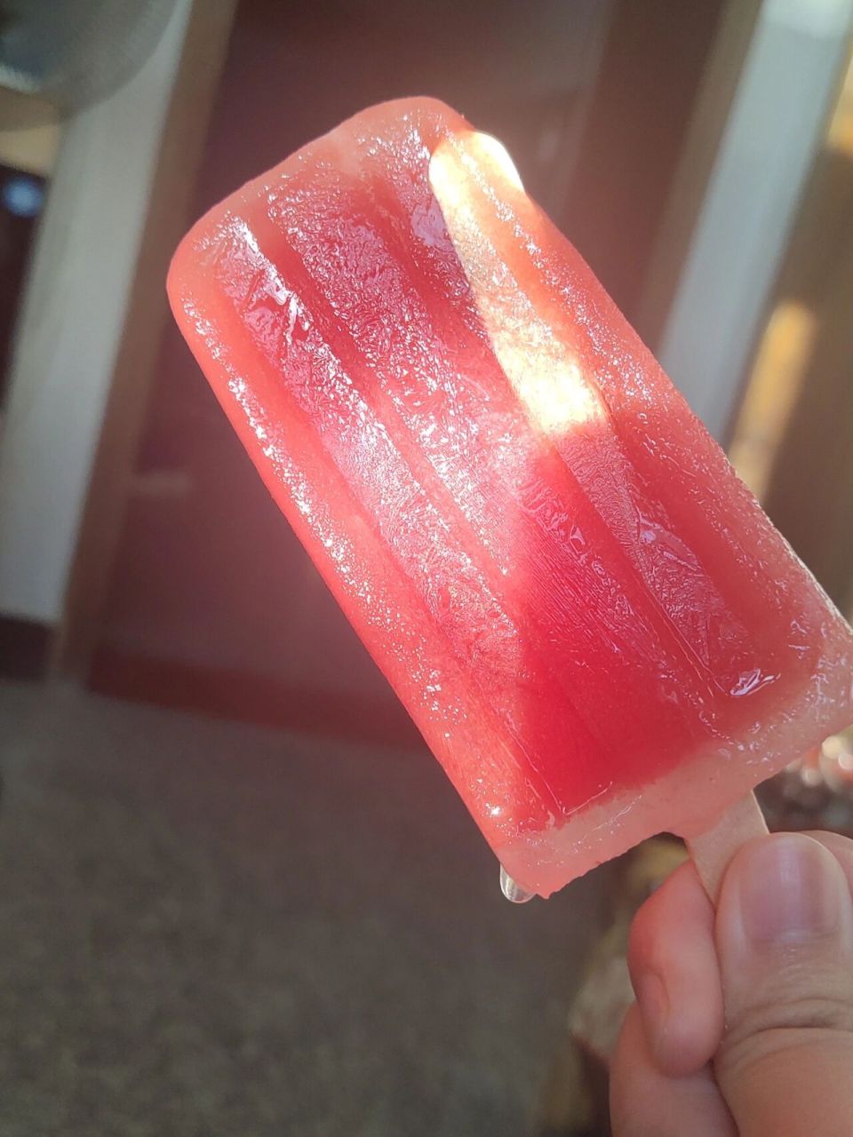 自制的西瓜冰棍!