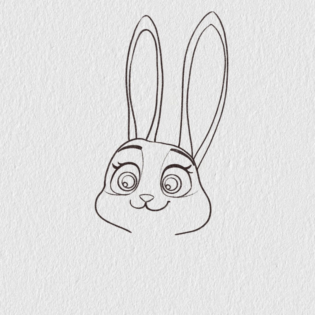 兔子警官 朱迪简笔画