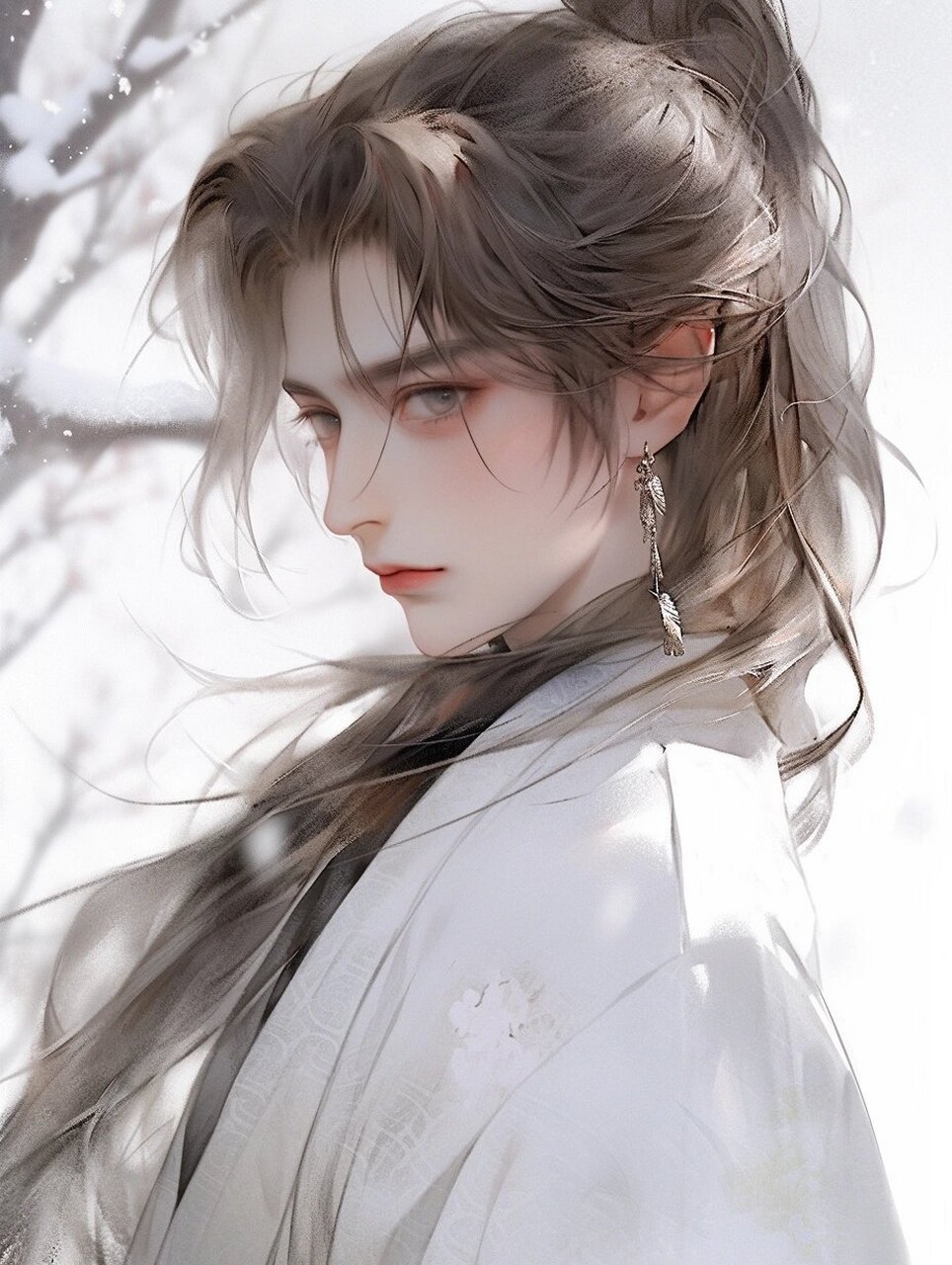 古风美男 | 白衣覆雪 谁家少年