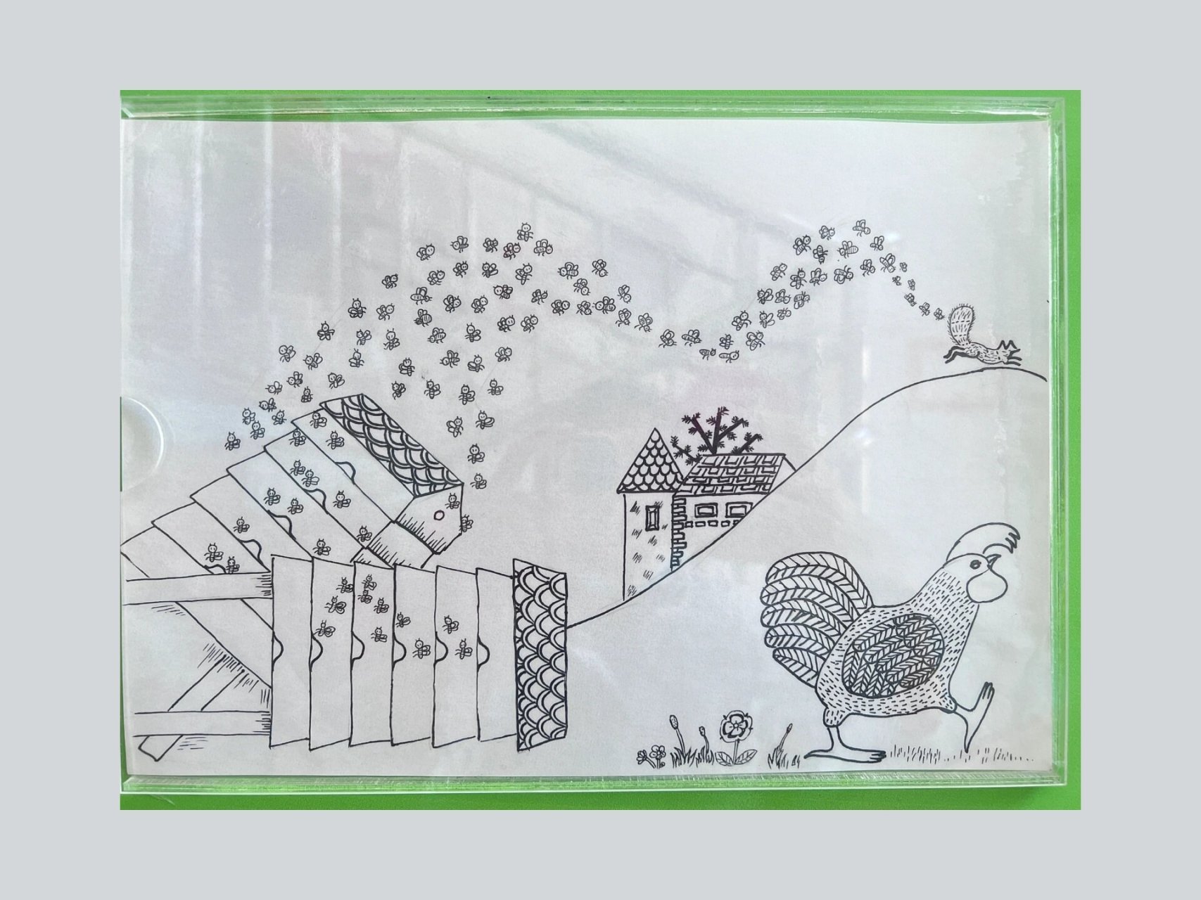 线描画《母鸡萝丝去散步》